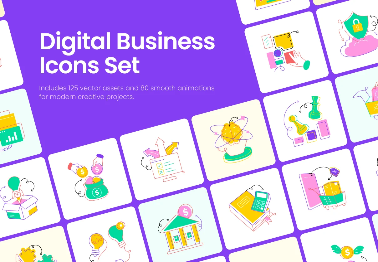Digital Business Icons Bundle