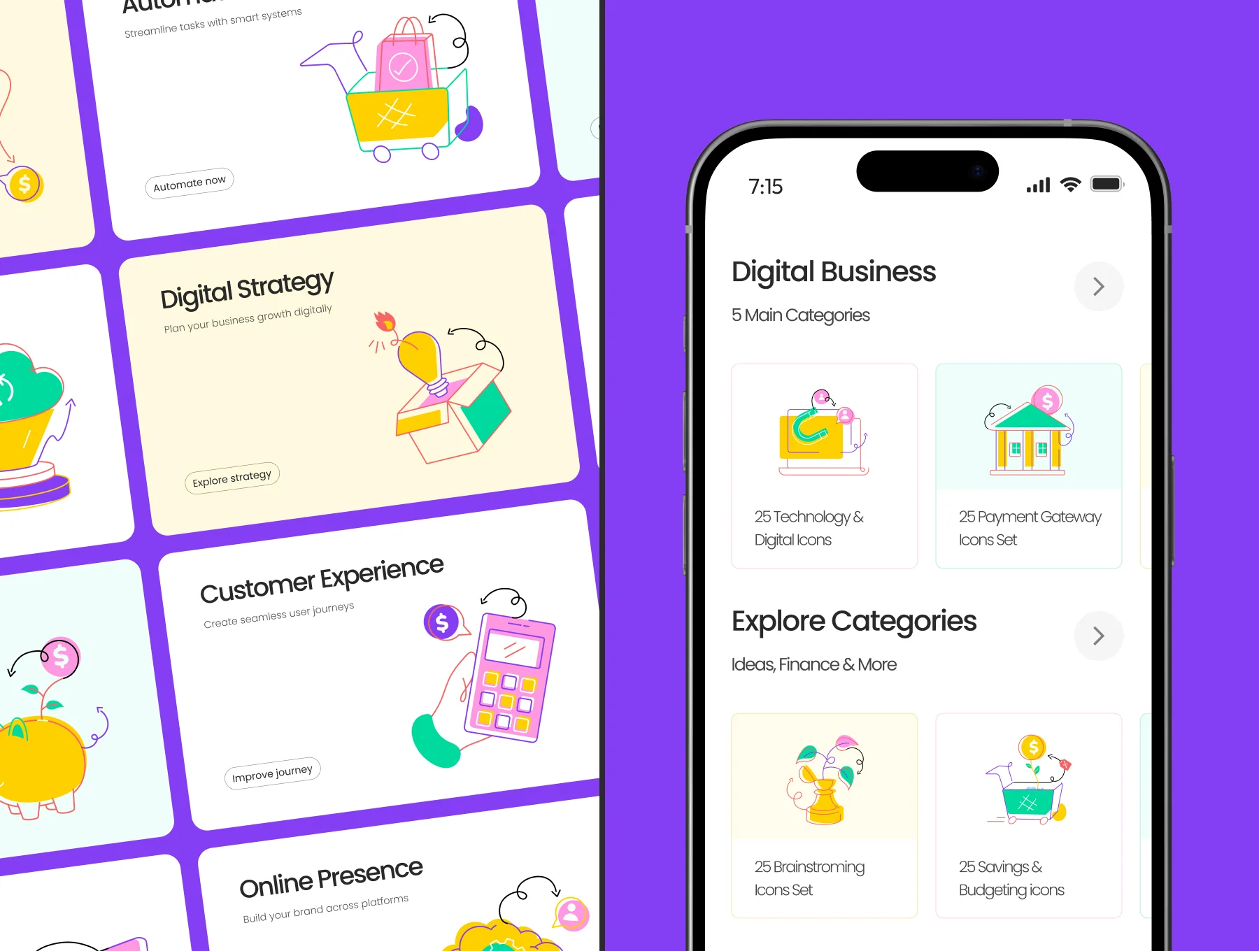 Digital Business Icons Bundle 5