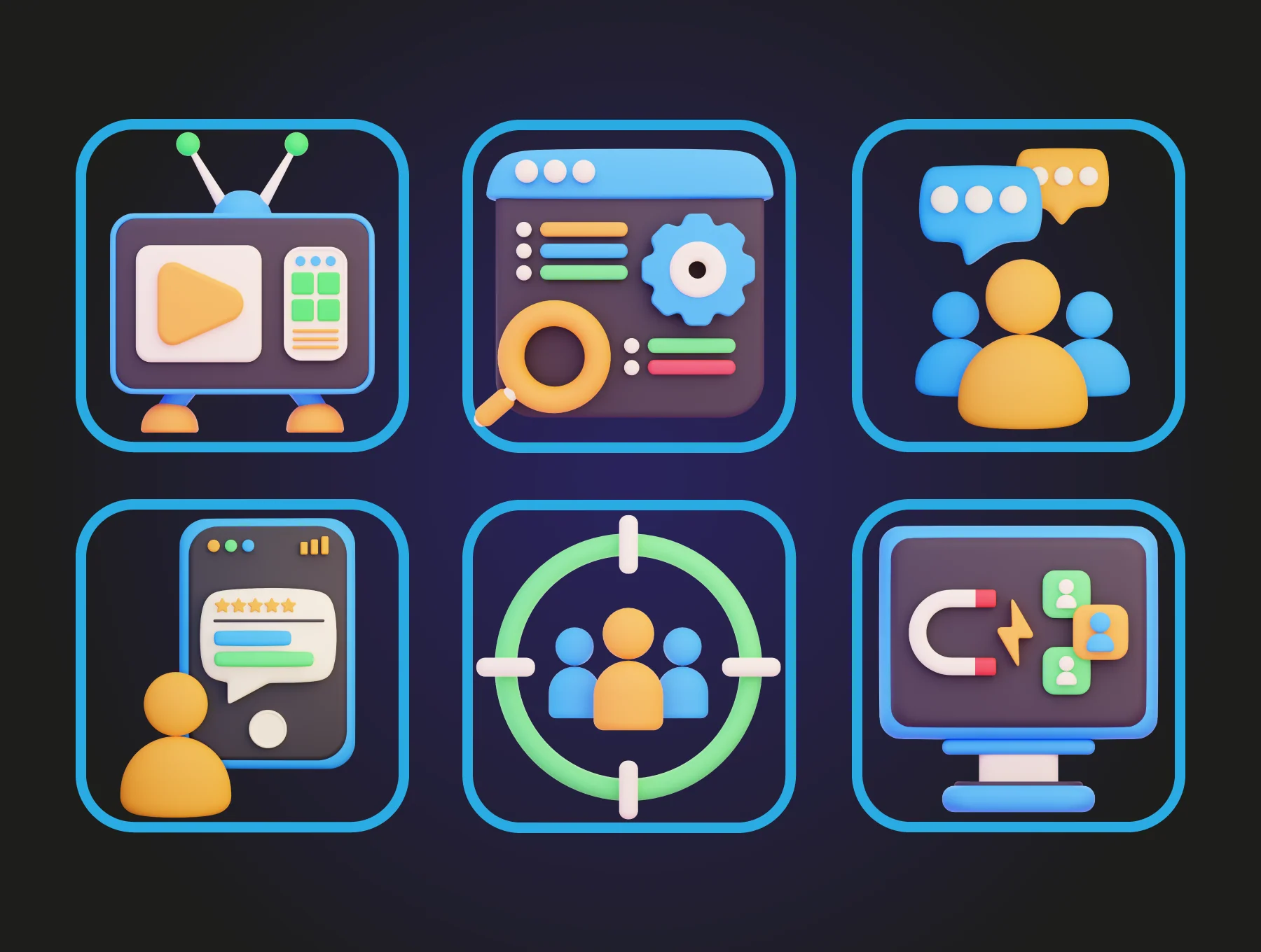 Digital Marketing 3D Icon Pack 5