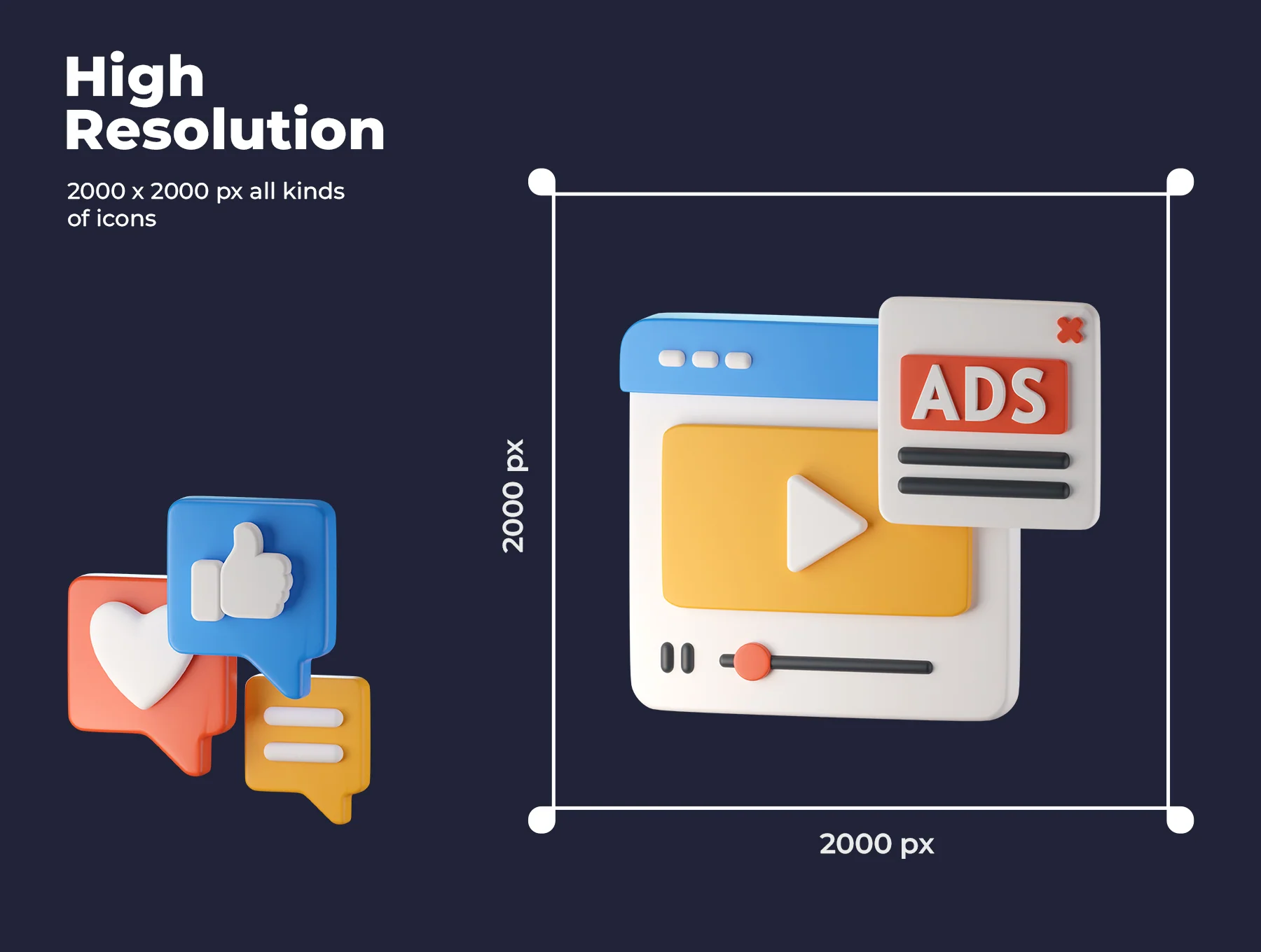 Digital Marketing 3D Icons 3