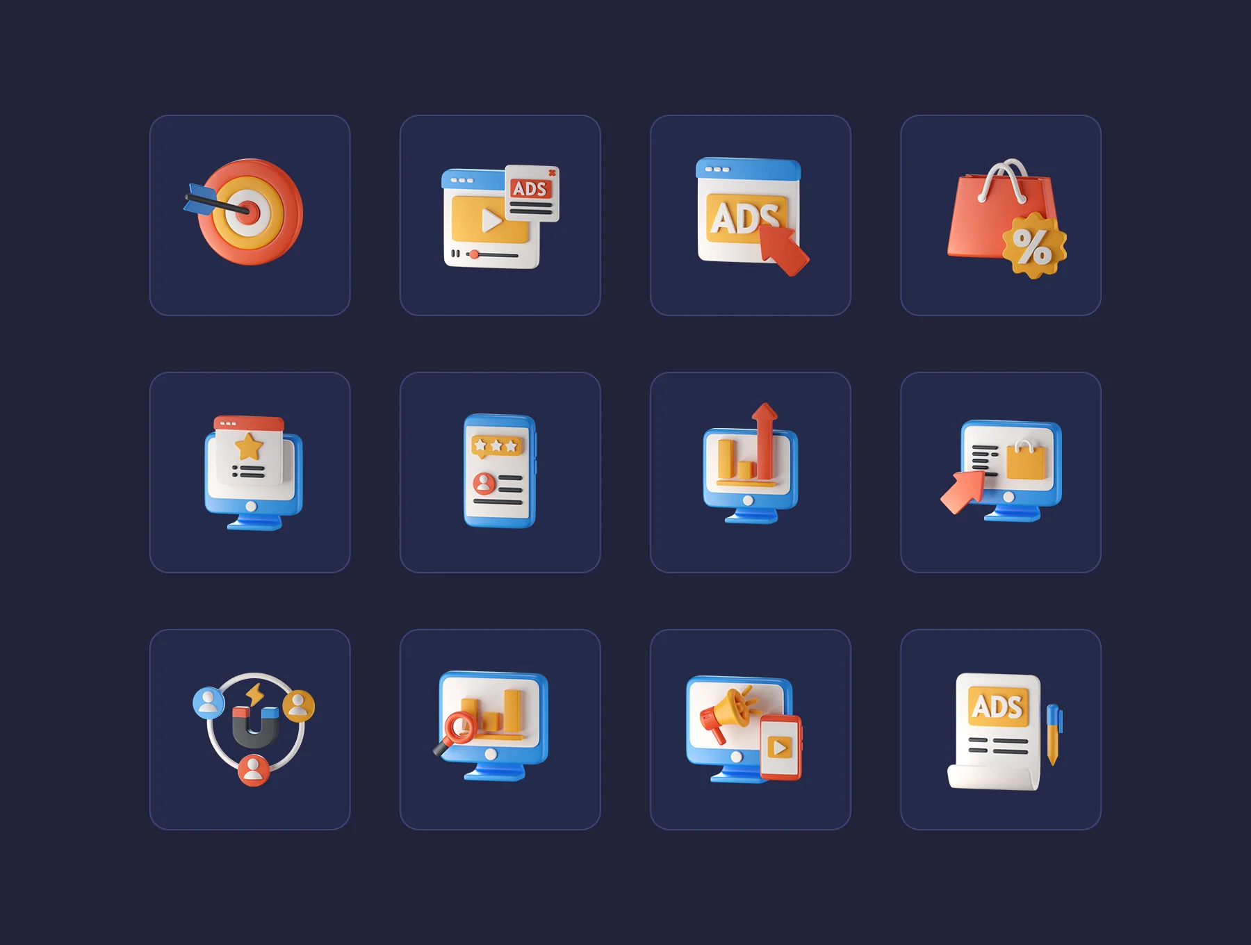 Digital Marketing 3D Icons 6