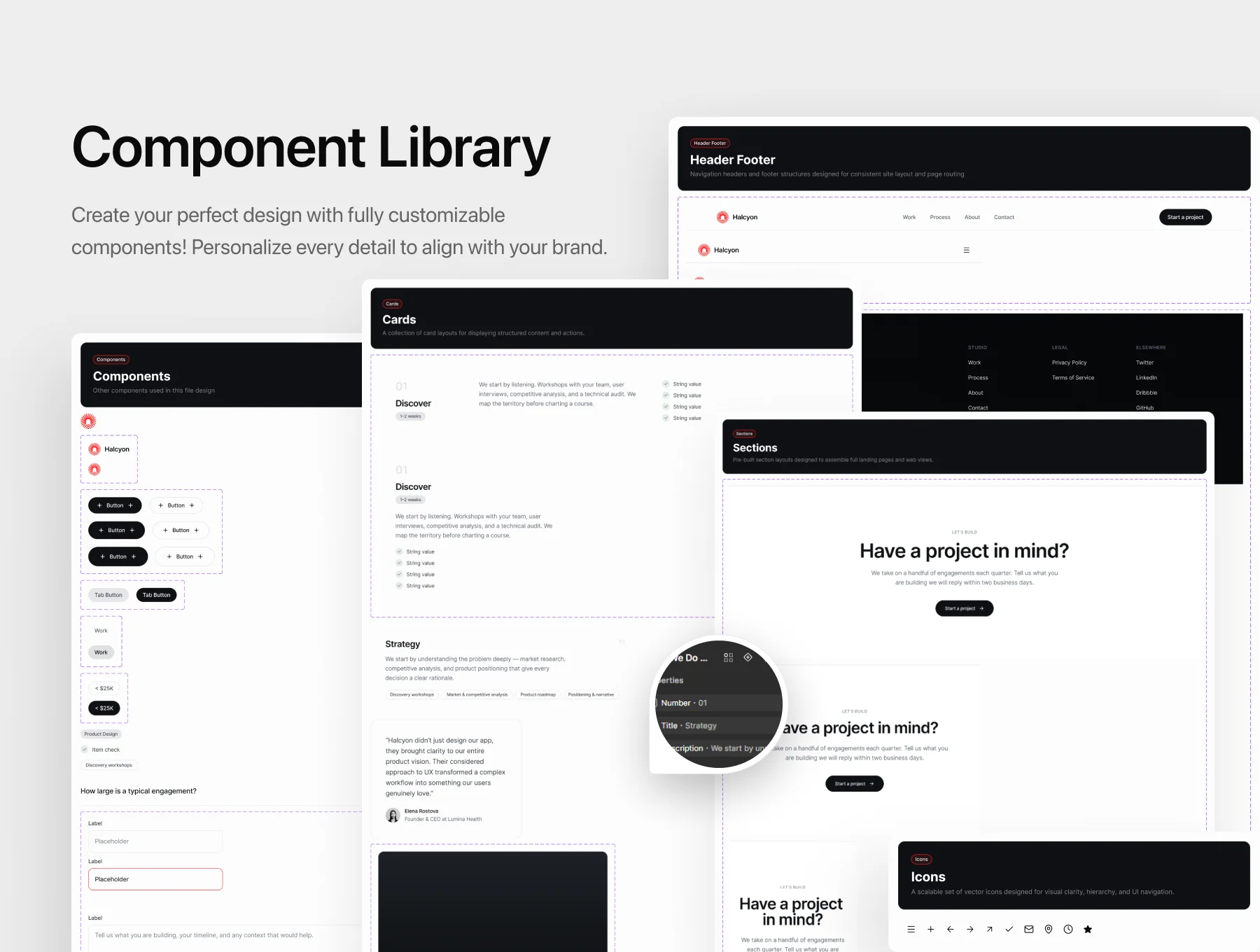 Digital Studio Portfolio UI Kit – Halcyon 4