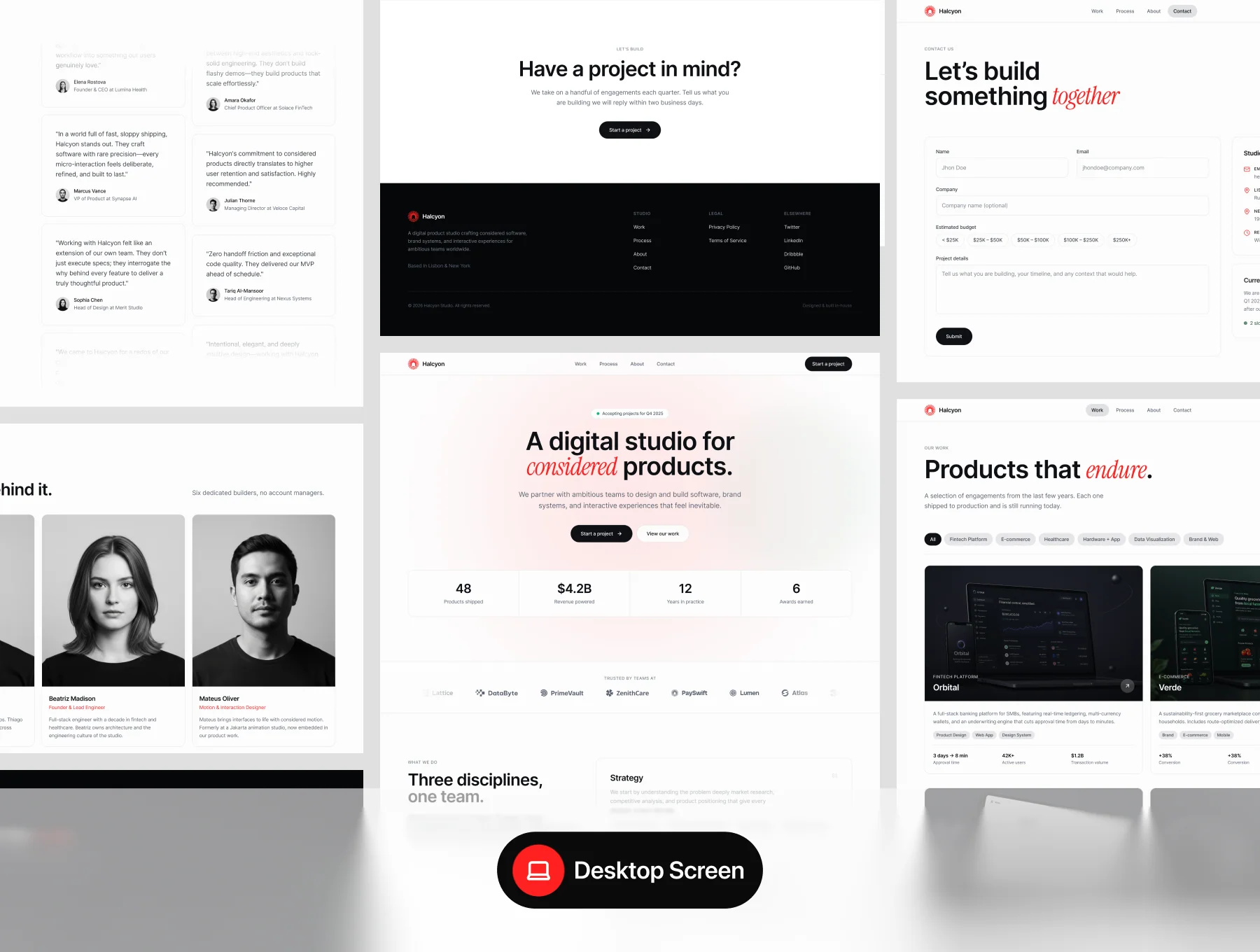 Digital Studio Portfolio UI Kit – Halcyon 5
