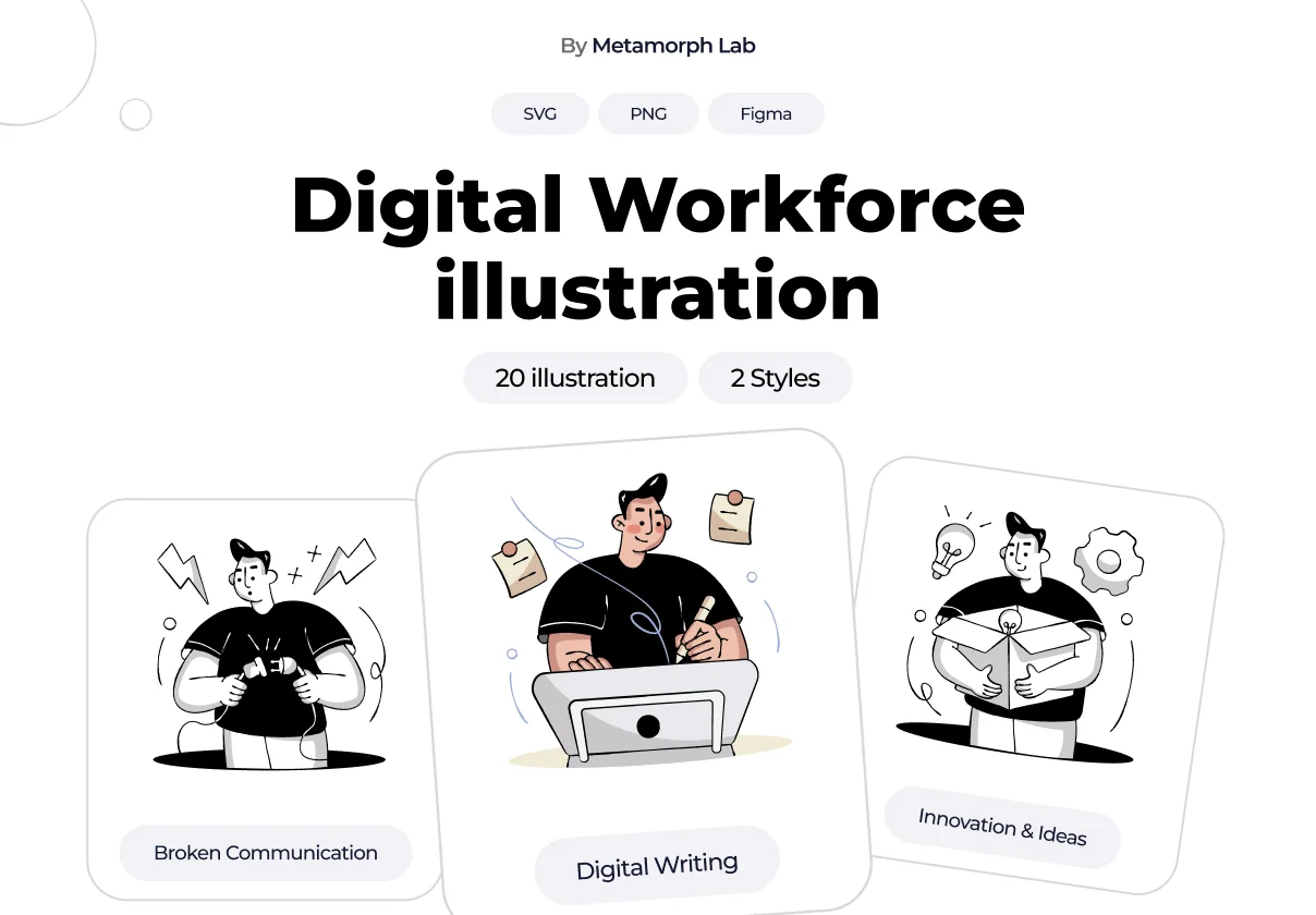 Digital Workforce Illustration