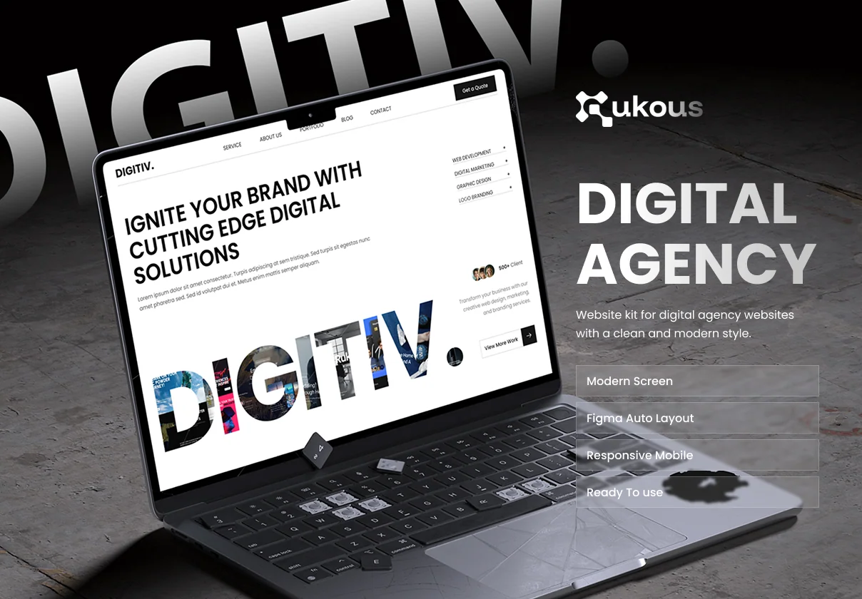 Digitiv - Digital Agency Website UI KIT
