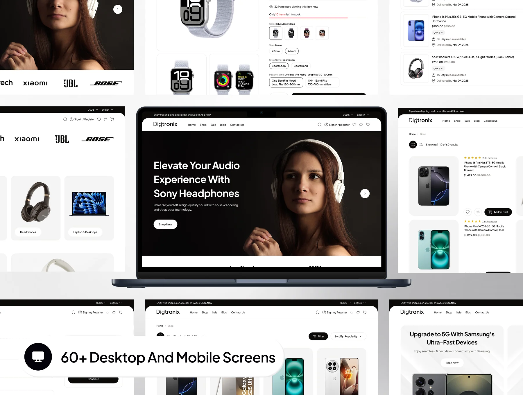 Digitronix - Electronic Ecommerce Website Framer Template 3