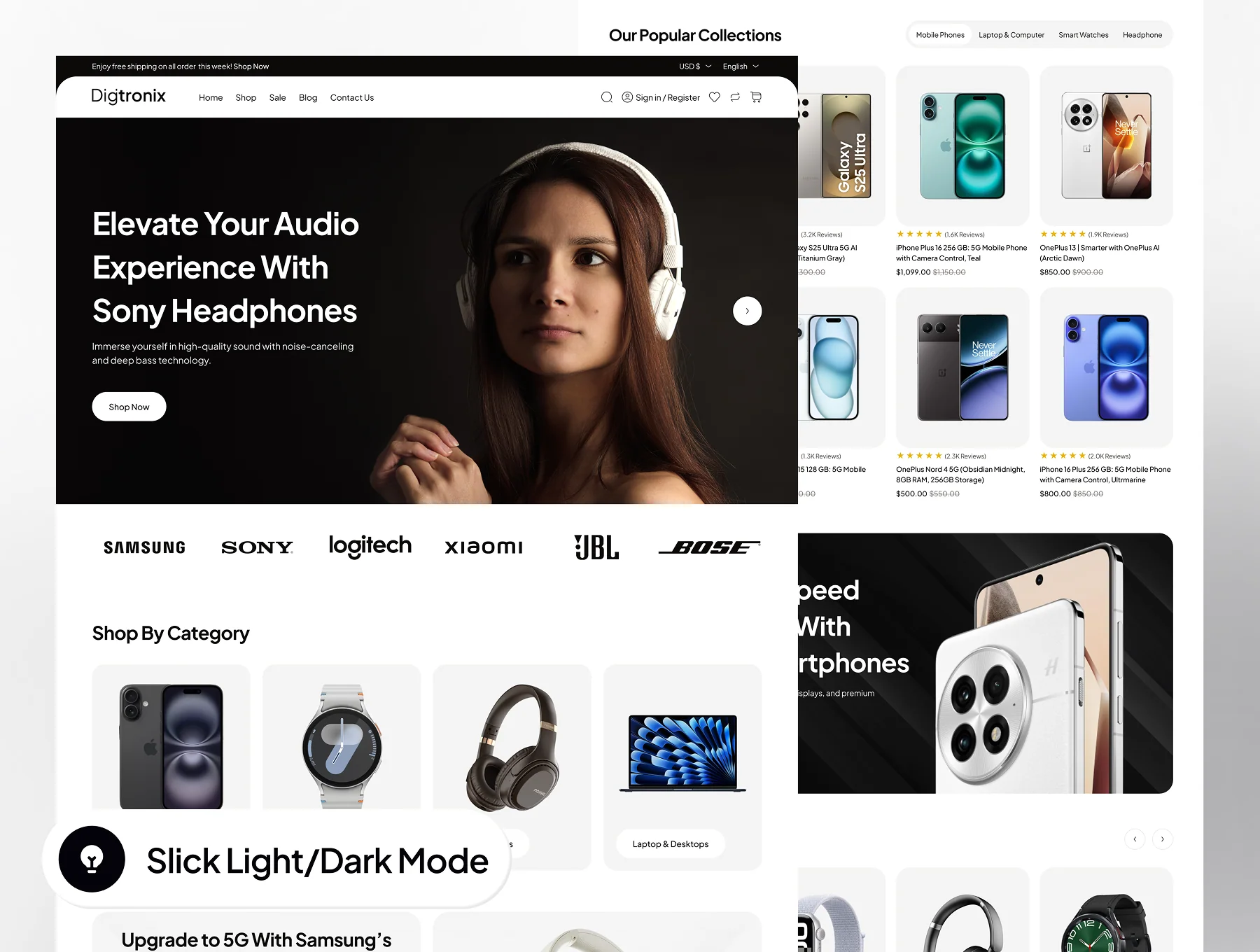 Digitronix - Electronic Ecommerce Website Framer Template 4