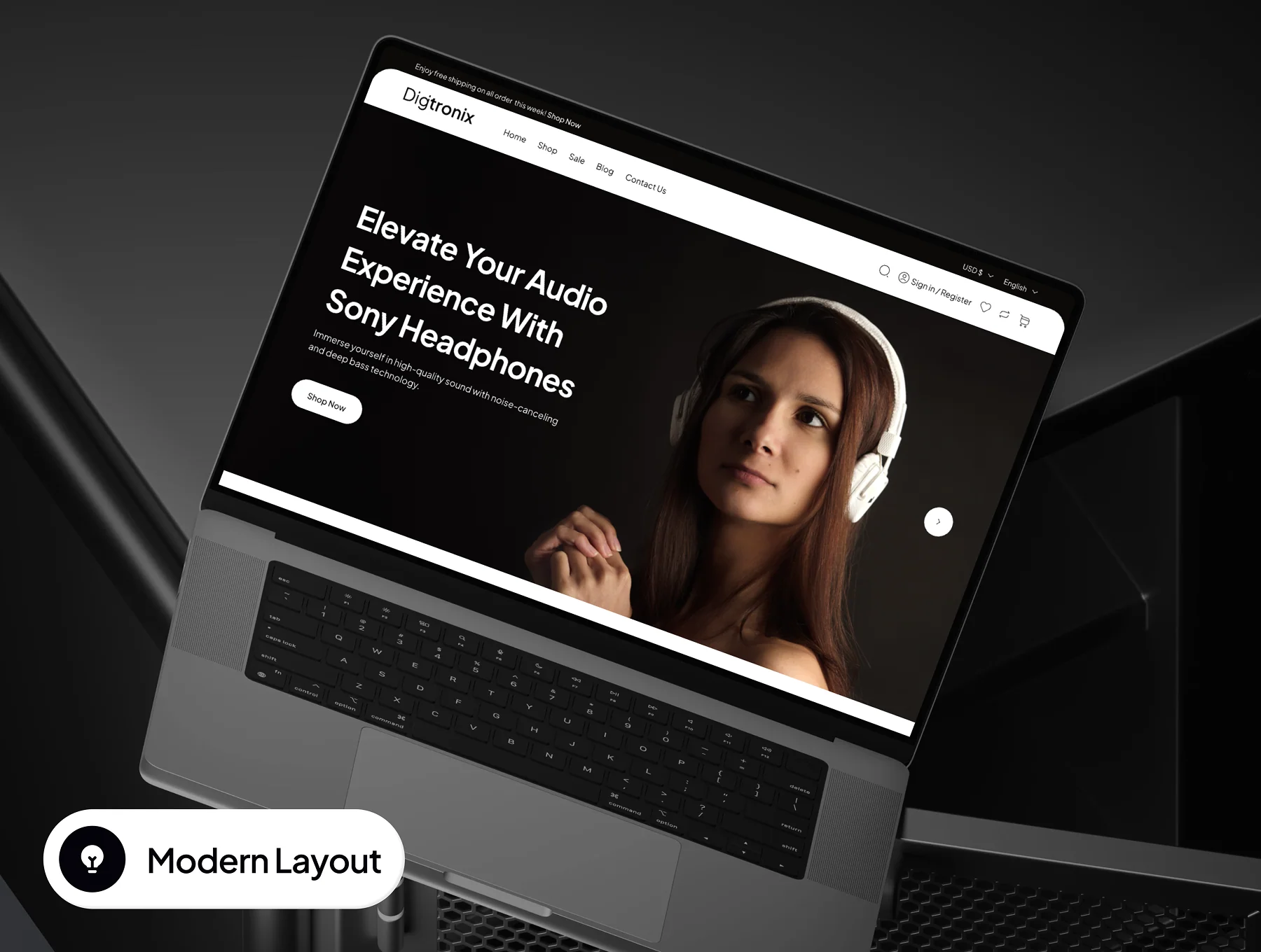 Digitronix - Electronic Ecommerce Website Framer Template 5