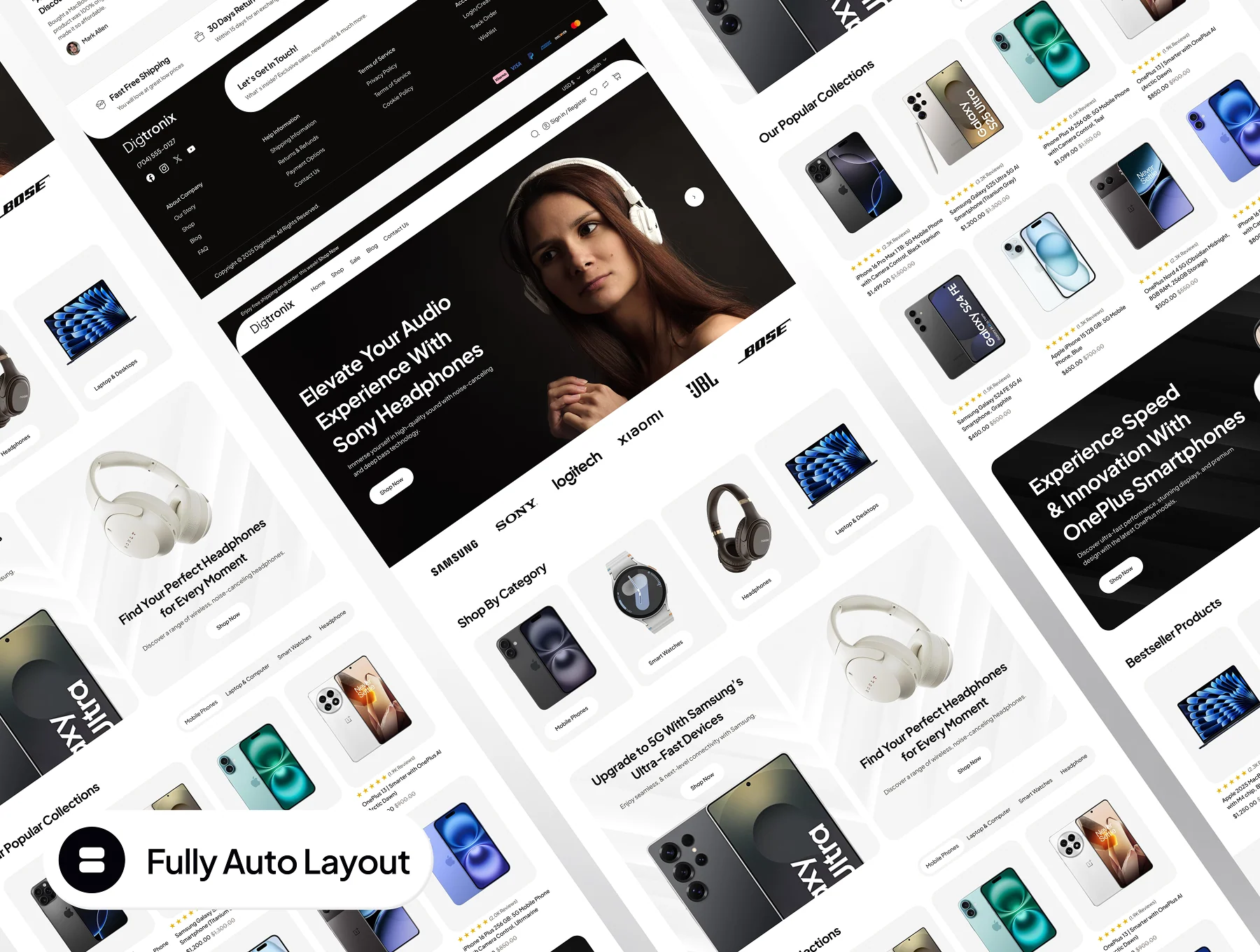 Digitronix - Electronic Ecommerce Website Framer Template 6