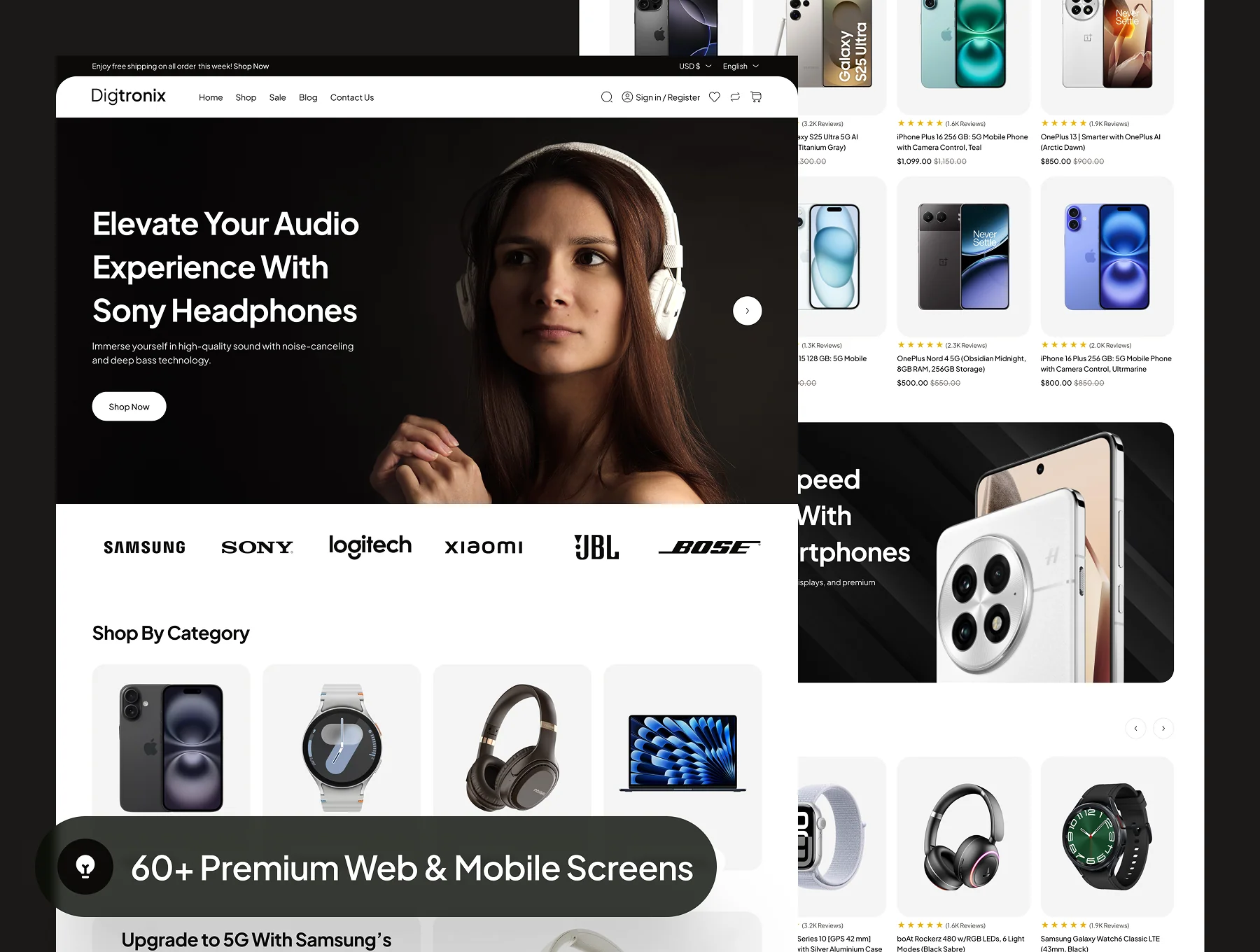 Digitronix - Electronic Ecommerce Website UI Kit 5