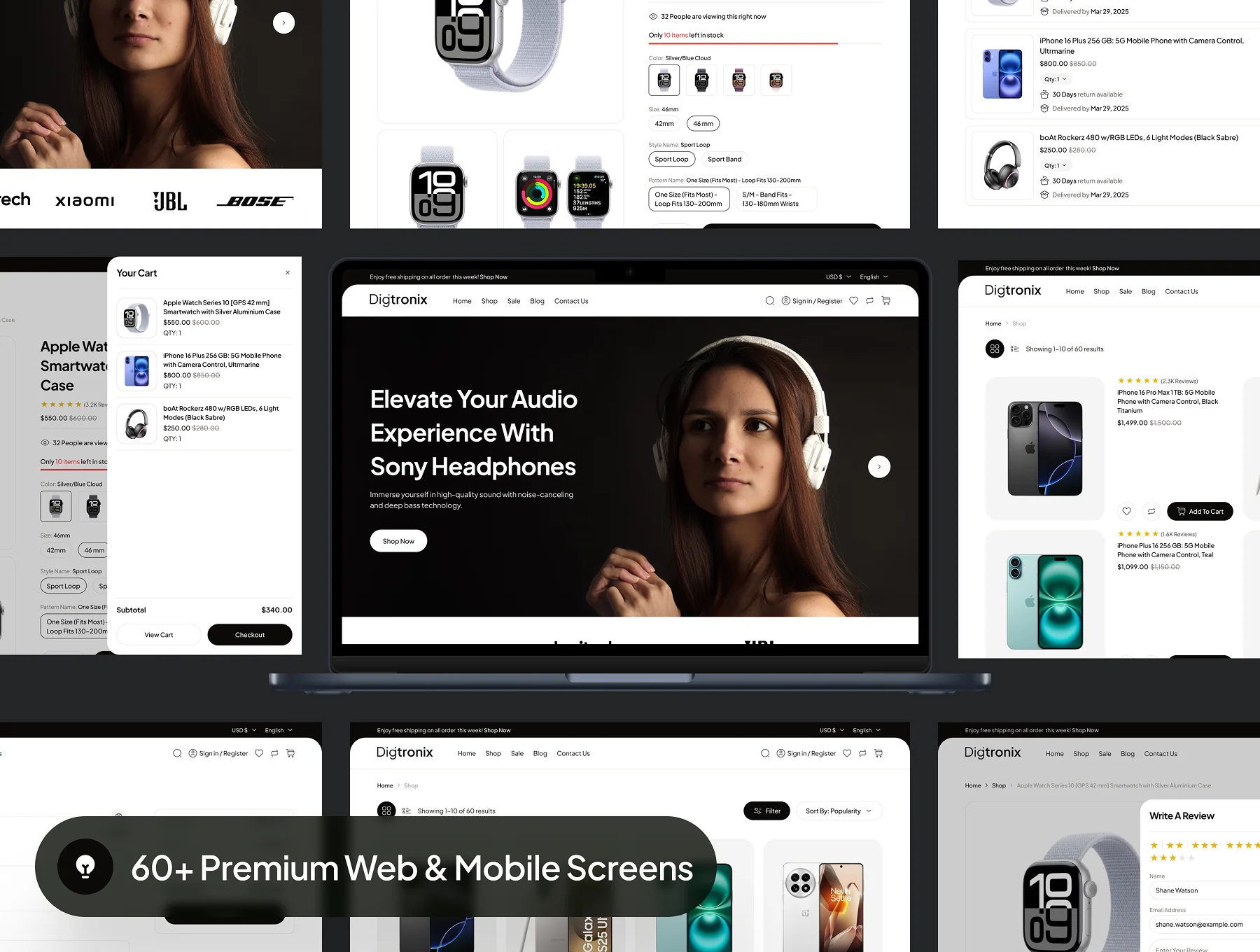 Digitronix - Electronic Ecommerce Website UI Kit 6