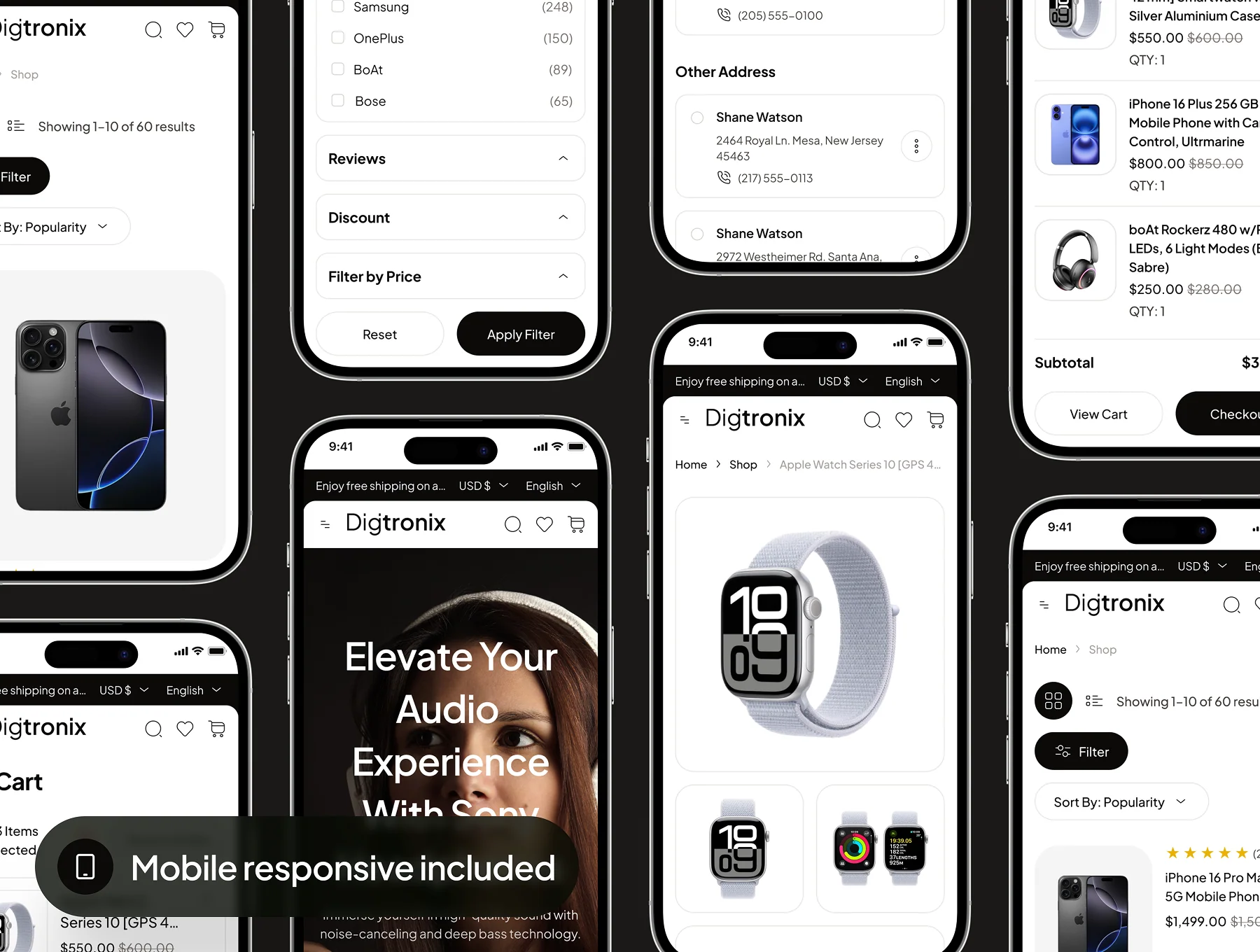 Digitronix - Electronic Ecommerce Website UI Kit 7