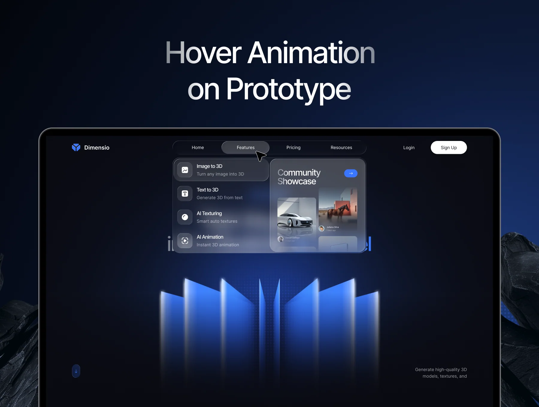Dimensio - AI 3D Modelling Landing Page UI Kit 5