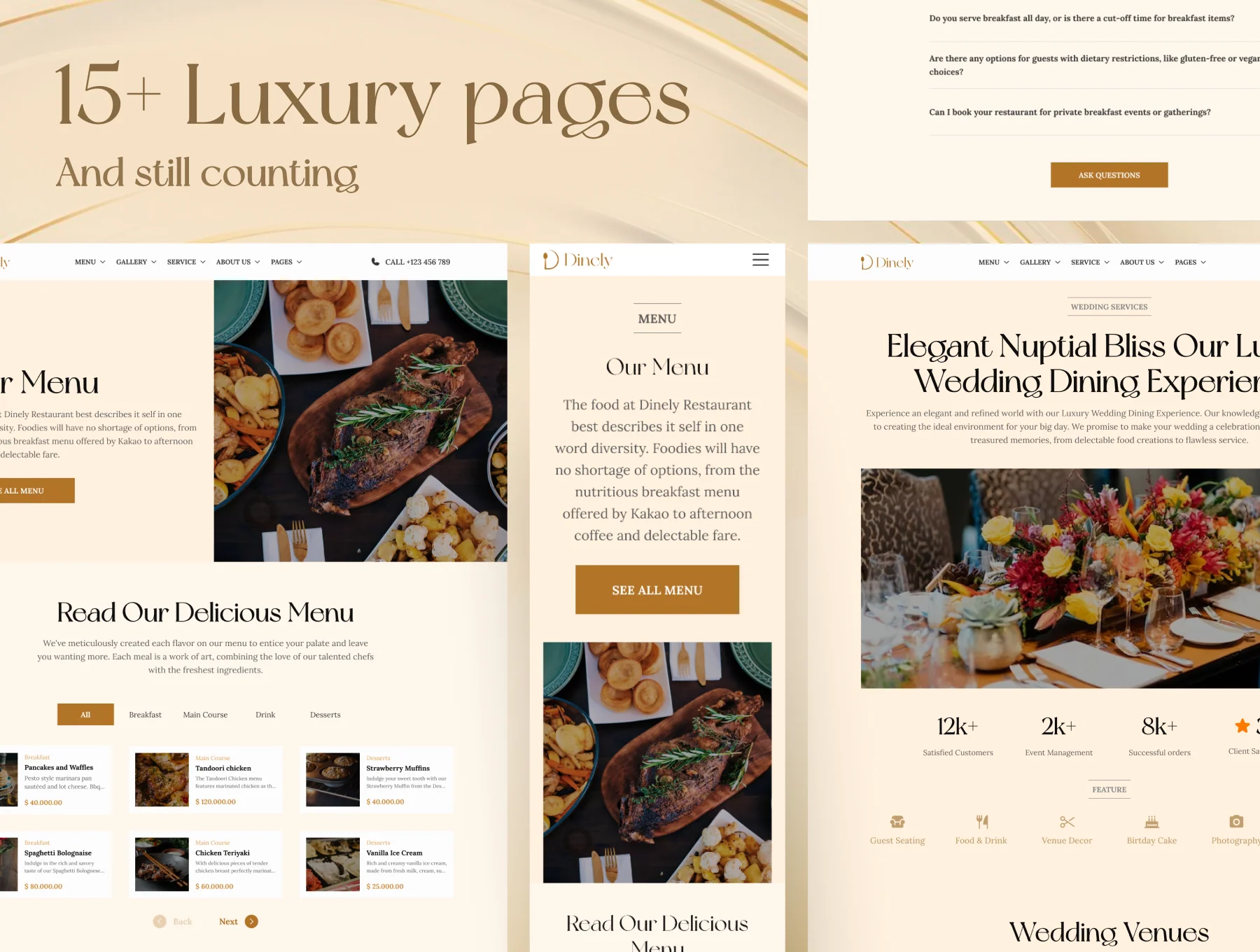 Dinely - Luxury Restaurant Website Template 8