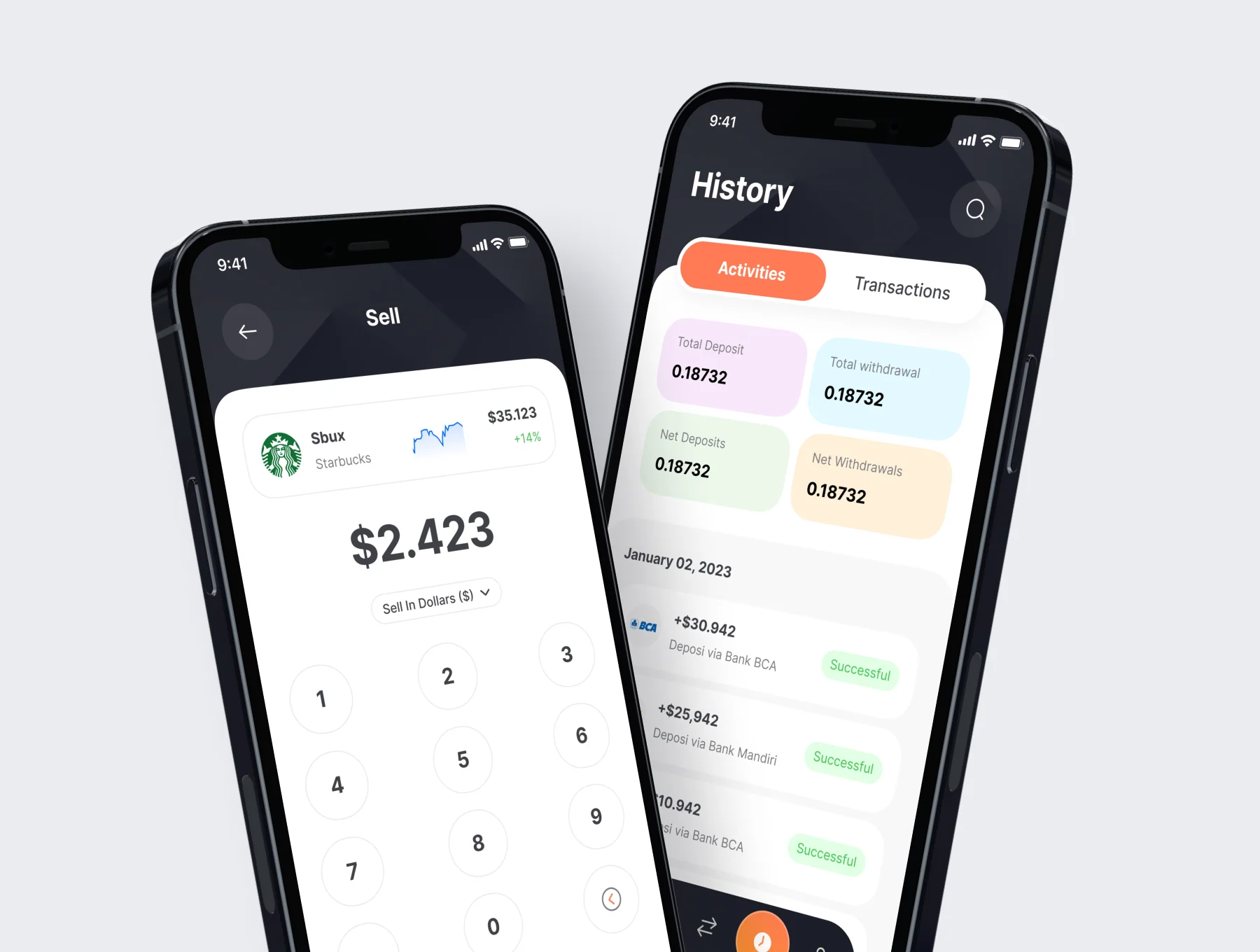 Dinvest - Investment Mobile App UI Kit 3