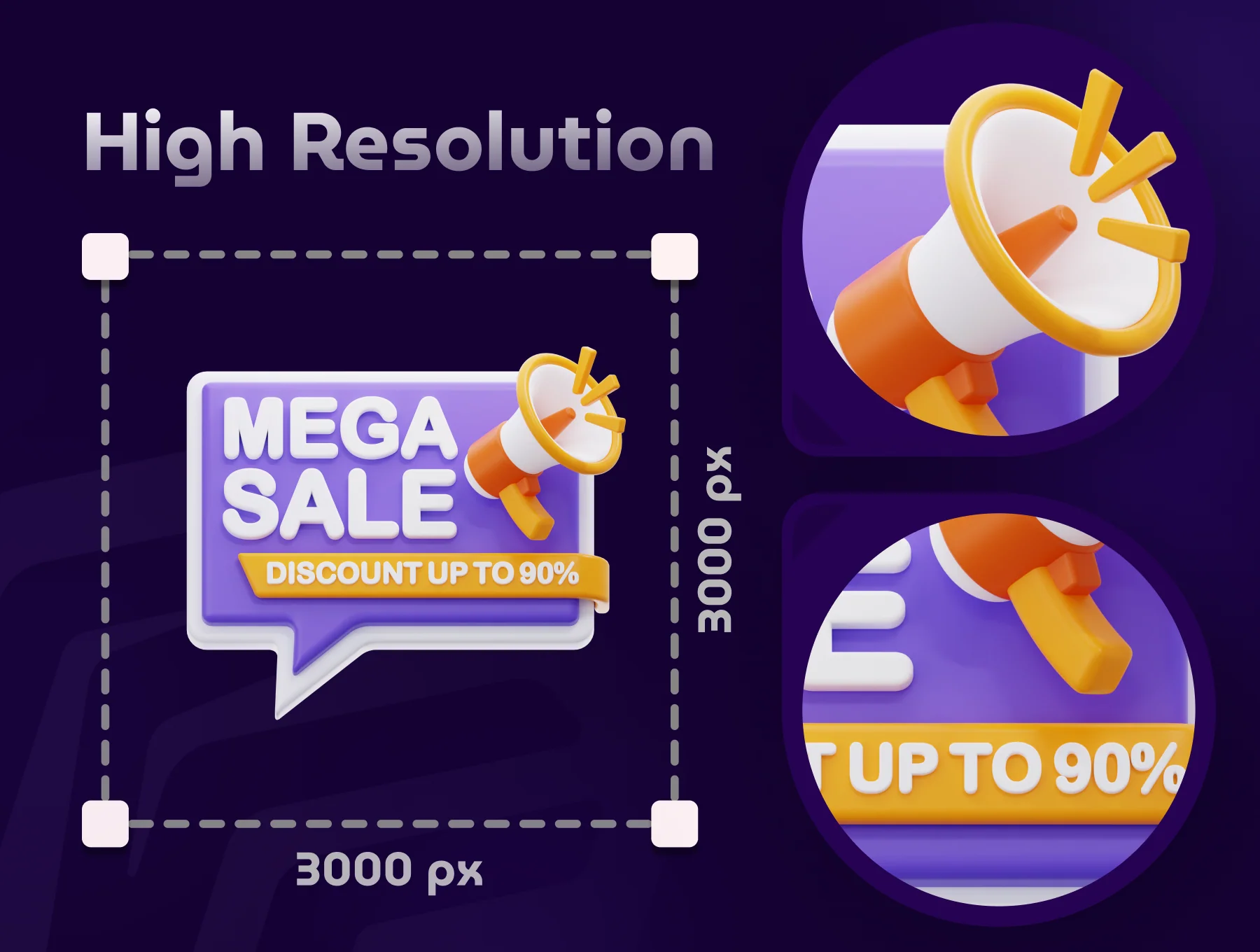 Discount & Offers 3D Icon Set 4