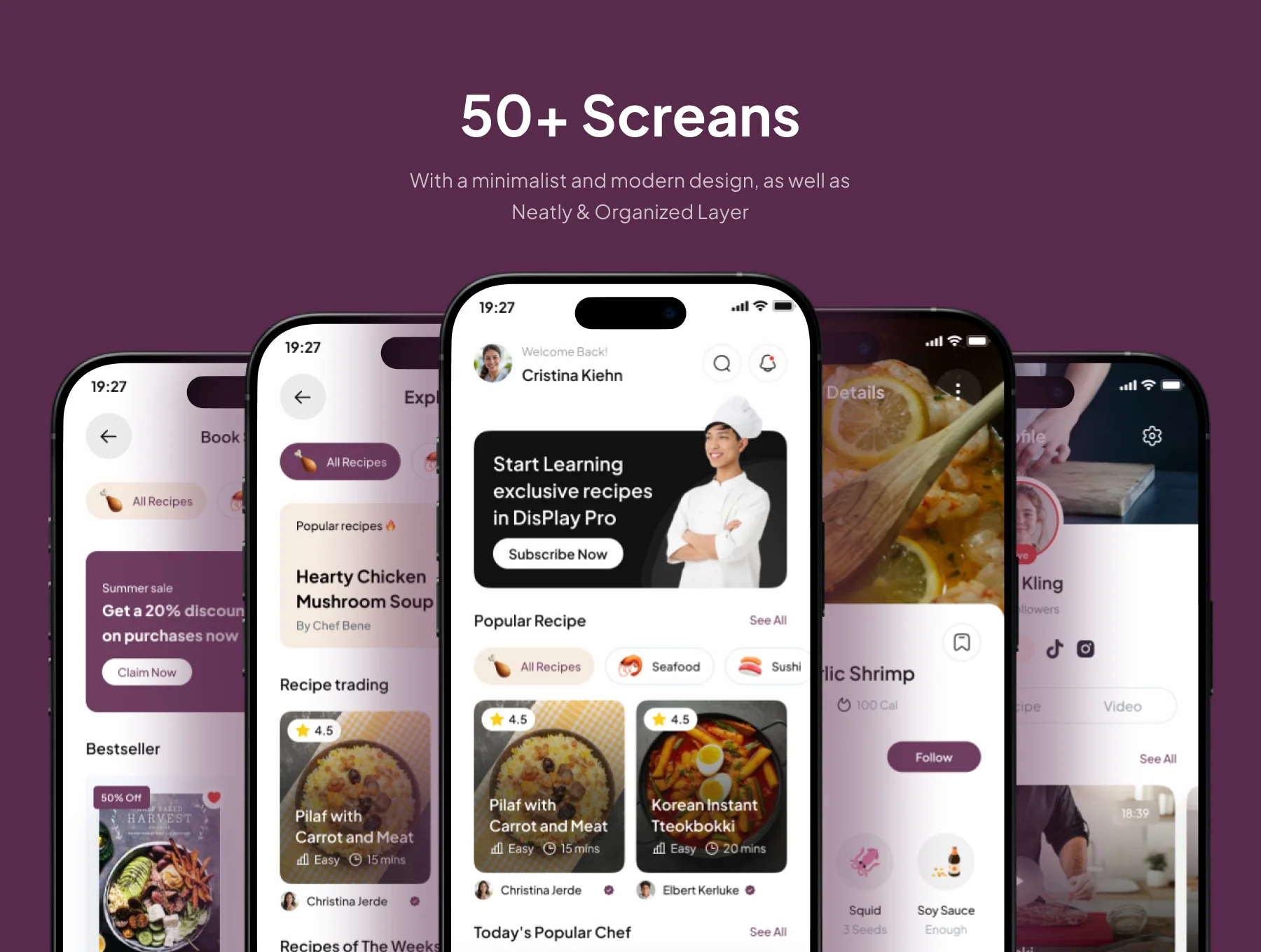 DishPlay - Food Recipe Mobile App UI Kit 3