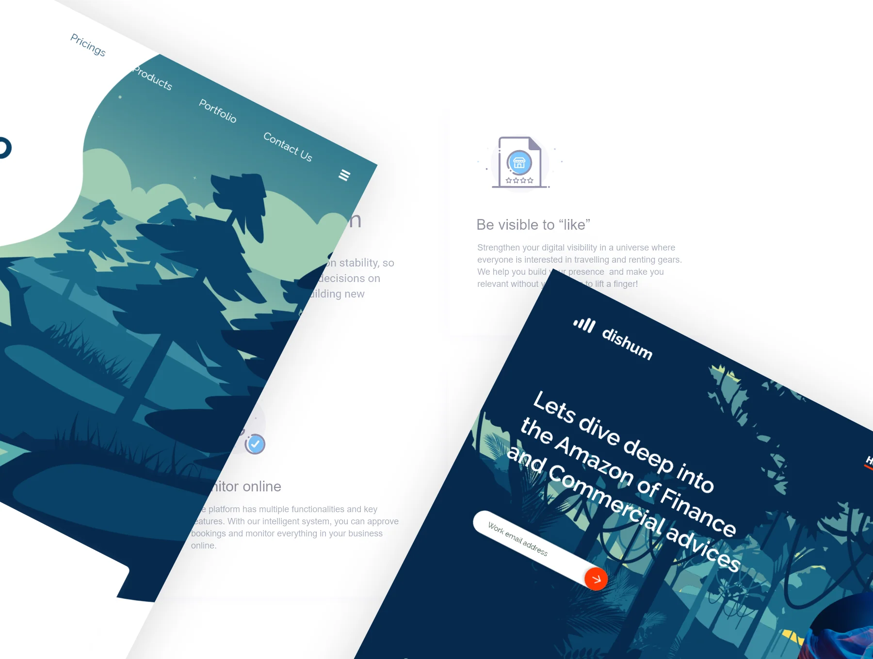 Dishum Web Landing Page UI 2