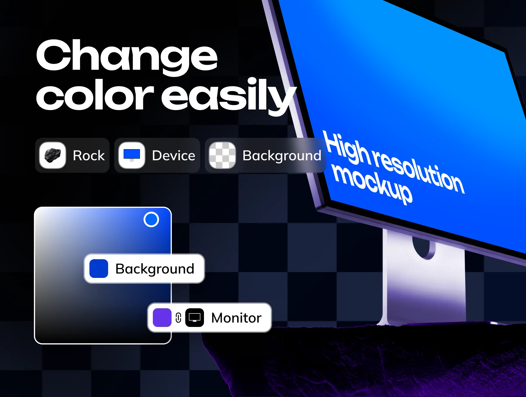 Display Monitor Mockup Set 3
