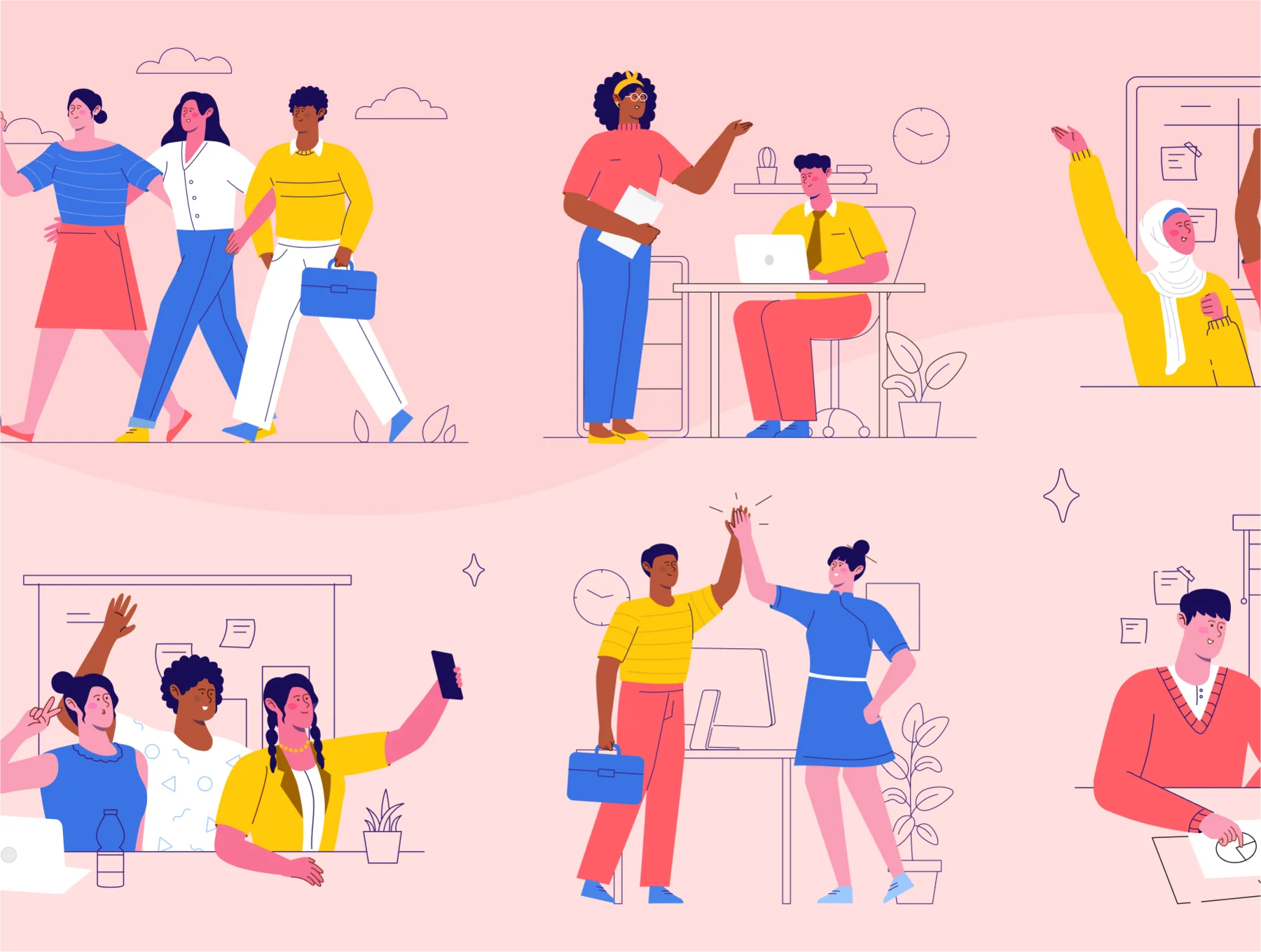 Diversy - Multicultural & Diversity at Work Illustration Set 7