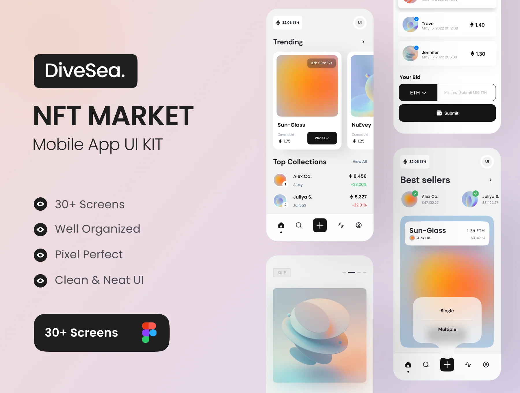 DiveSea - NFT Market App UI KIT