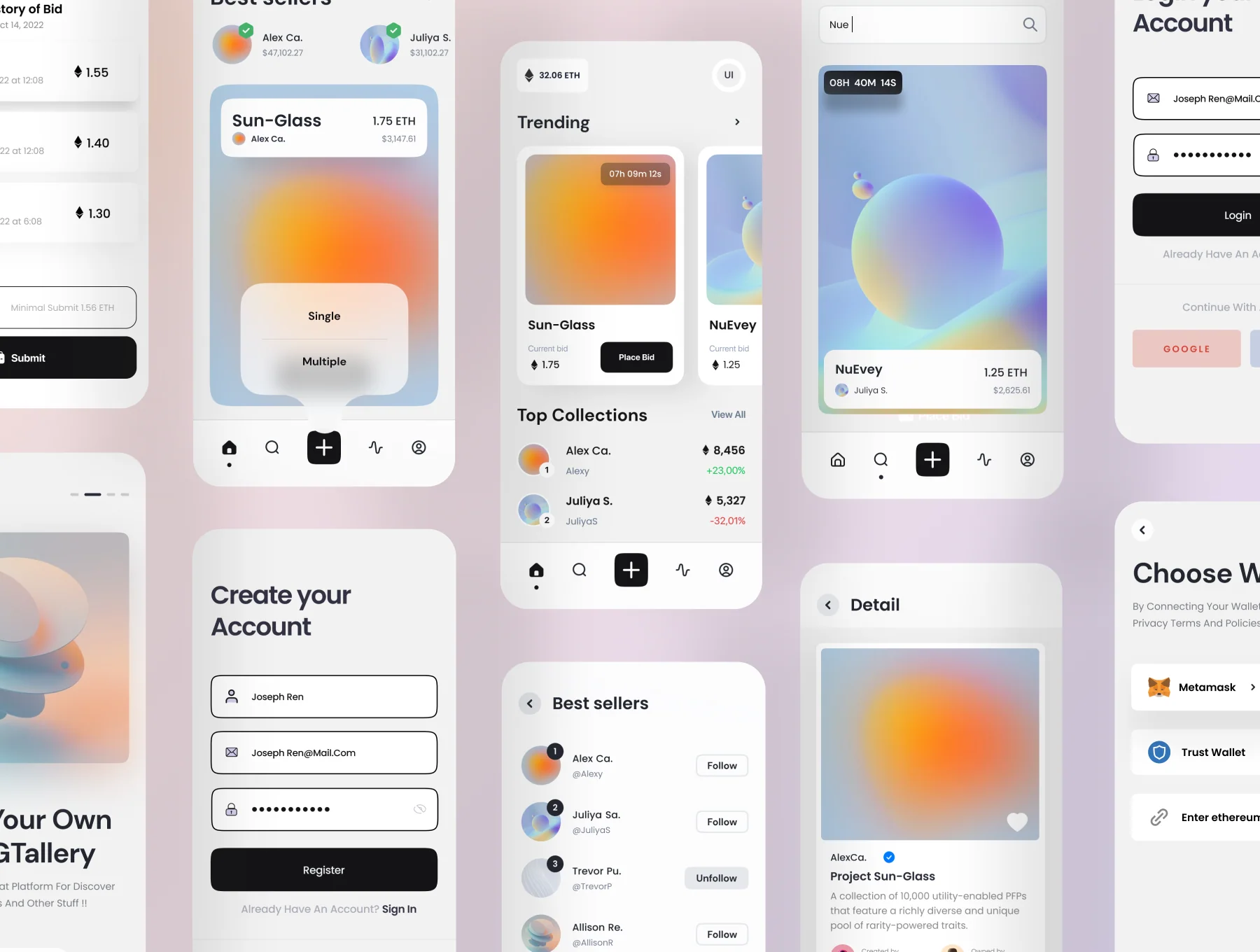 DiveSea - NFT Market App UI KIT 2