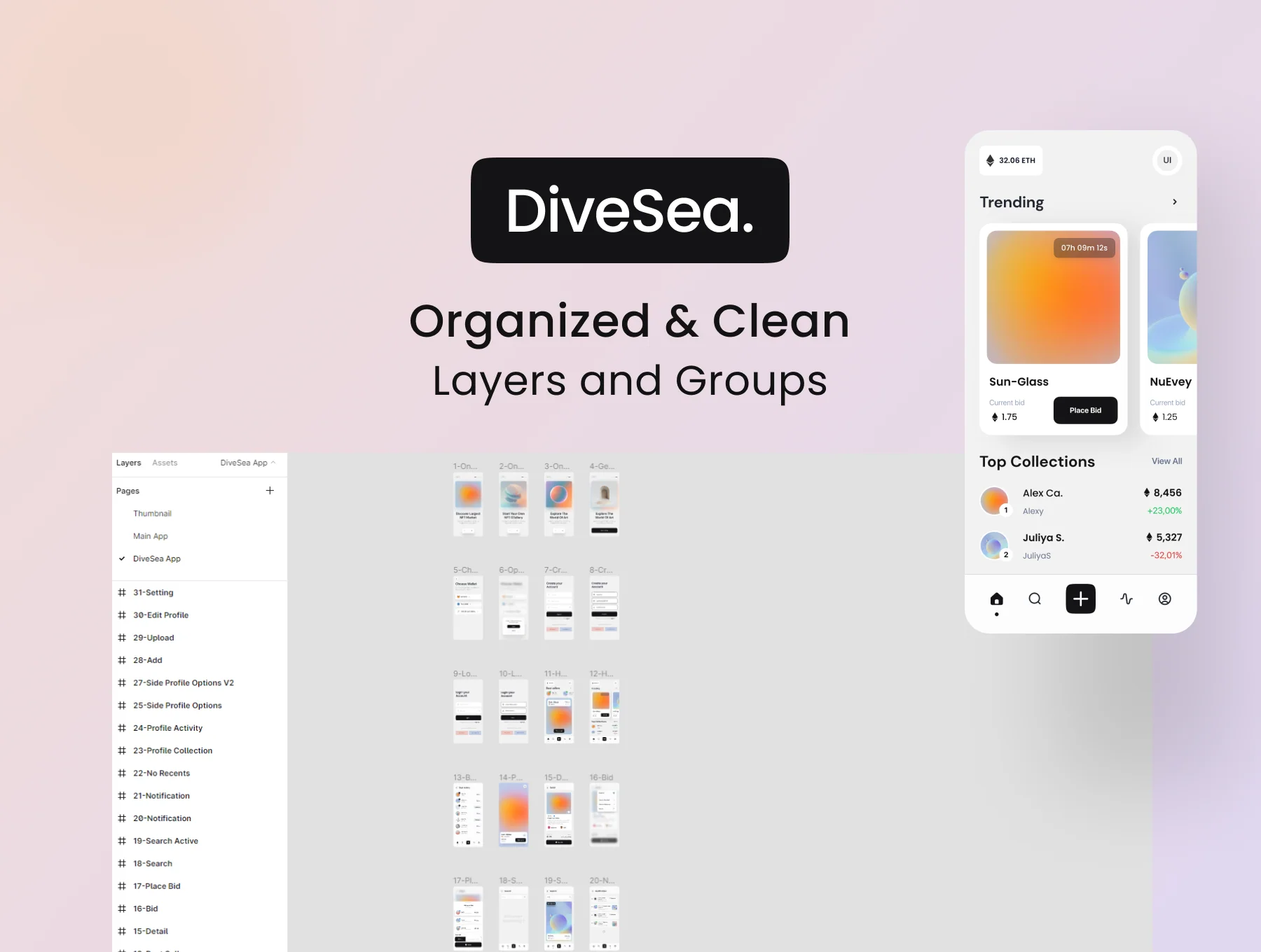 DiveSea - NFT Market App UI KIT 3
