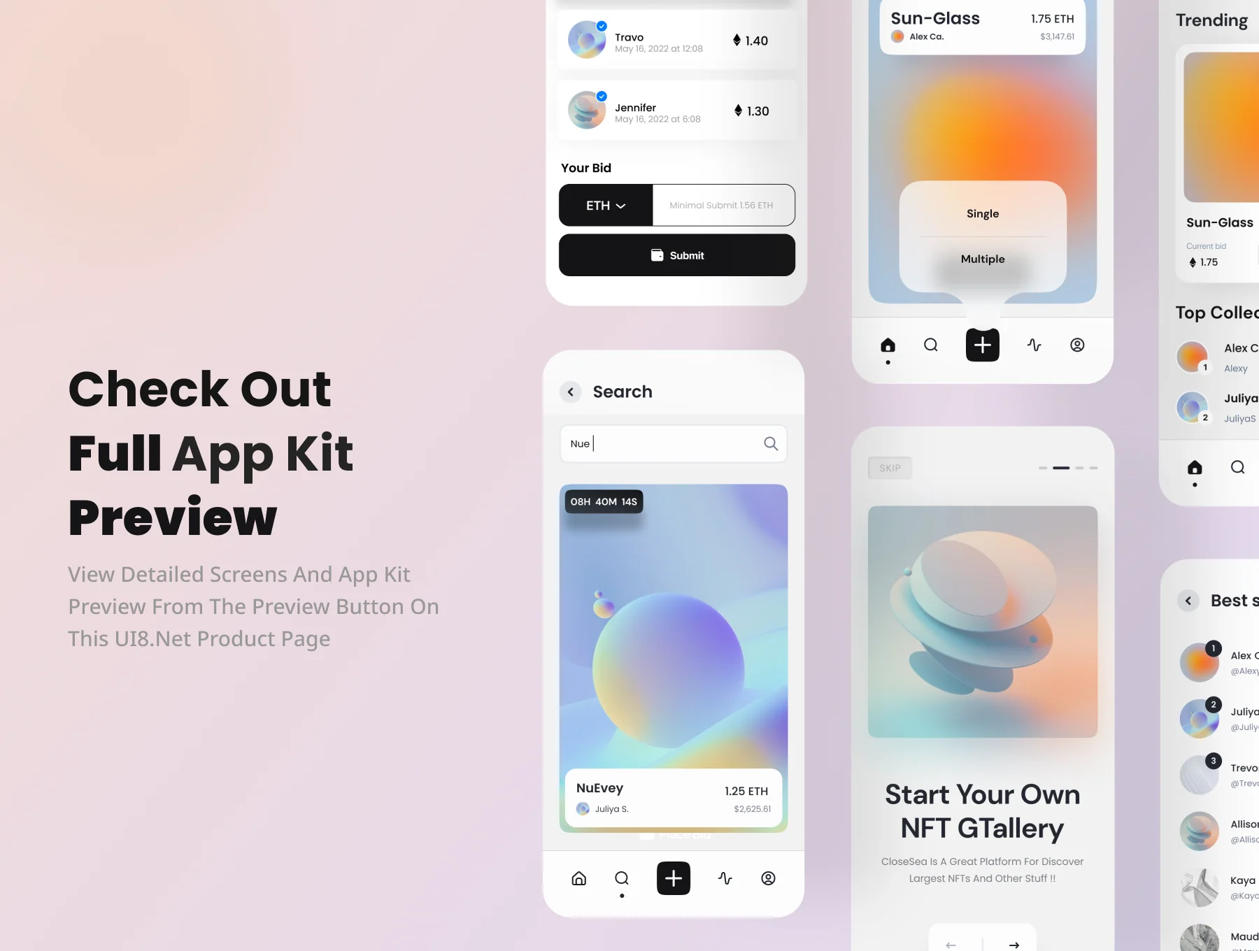 DiveSea - NFT Market App UI KIT 6