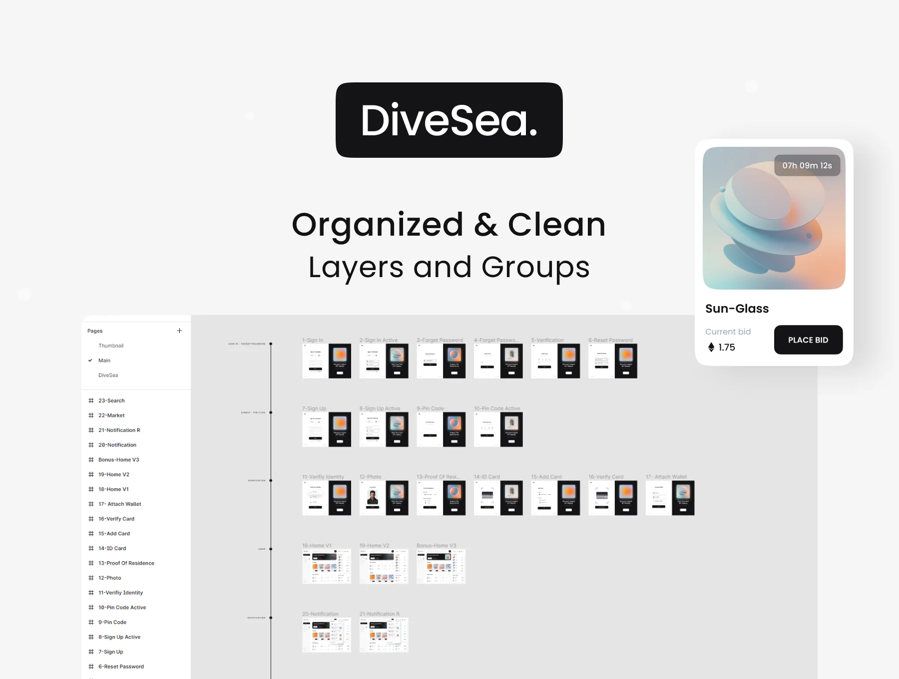 DiveSea - NFT Market Dashboard UI KIT 4