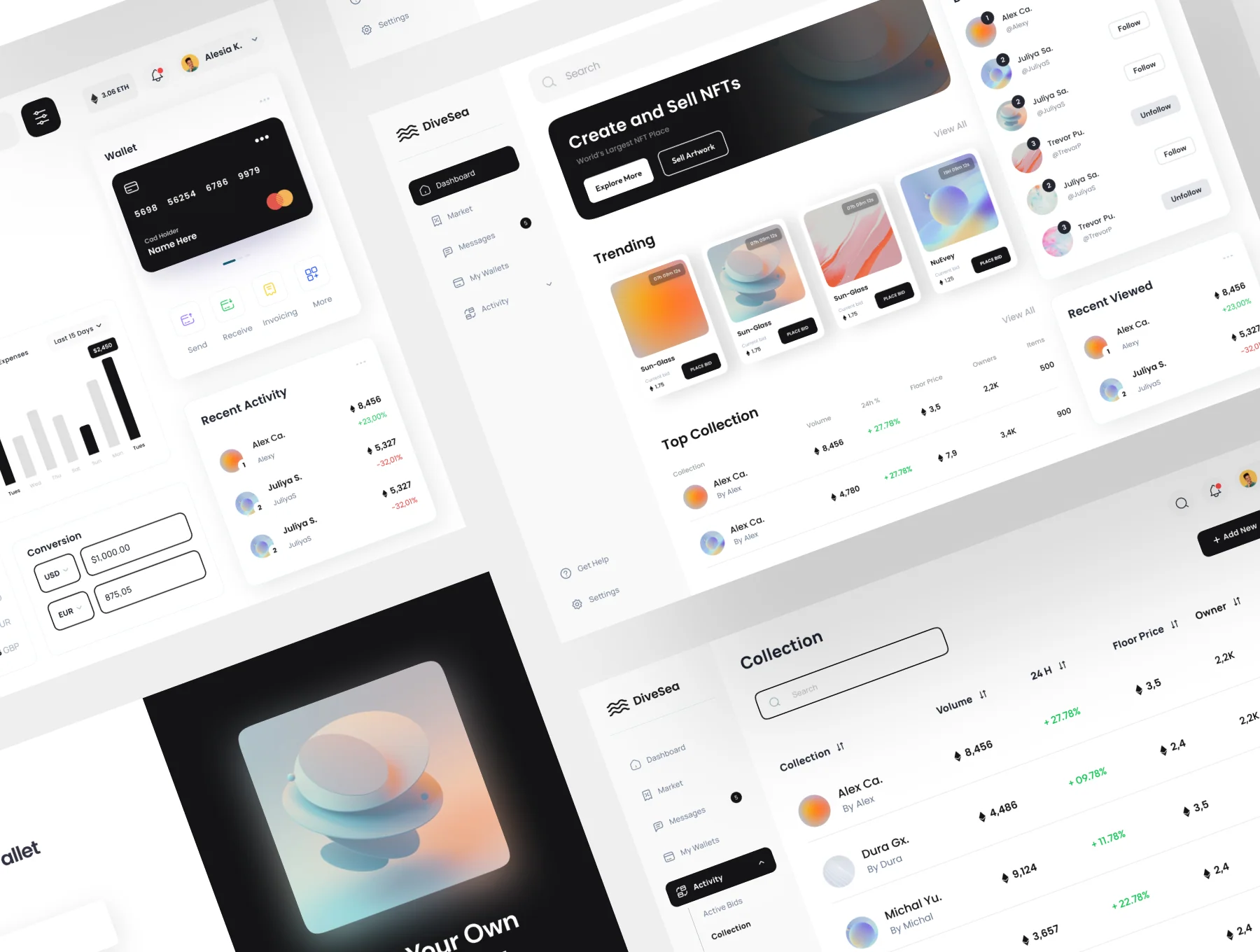 DiveSea - NFT Market Dashboard UI KIT 5