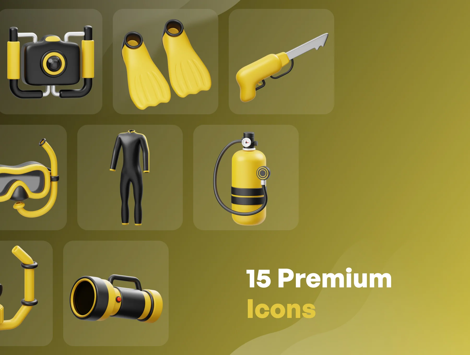 Diving Equipment 3D Icon 6