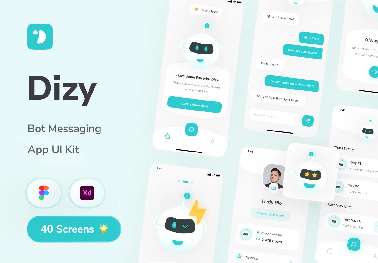 Dizy - Bot Messaging App UI Kit
