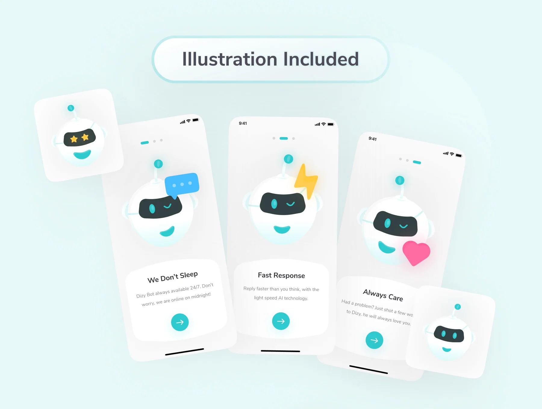 Dizy - Bot Messaging App UI Kit 4