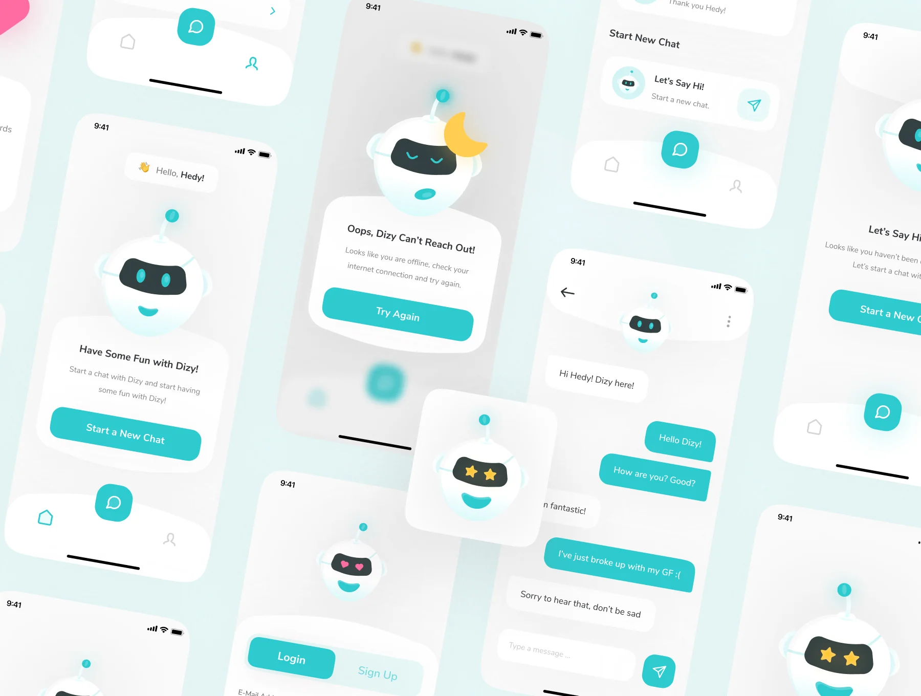 Dizy - Bot Messaging App UI Kit 8