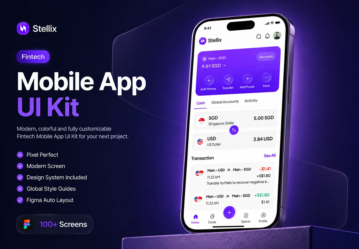 Fintech Mobile App UI Kit