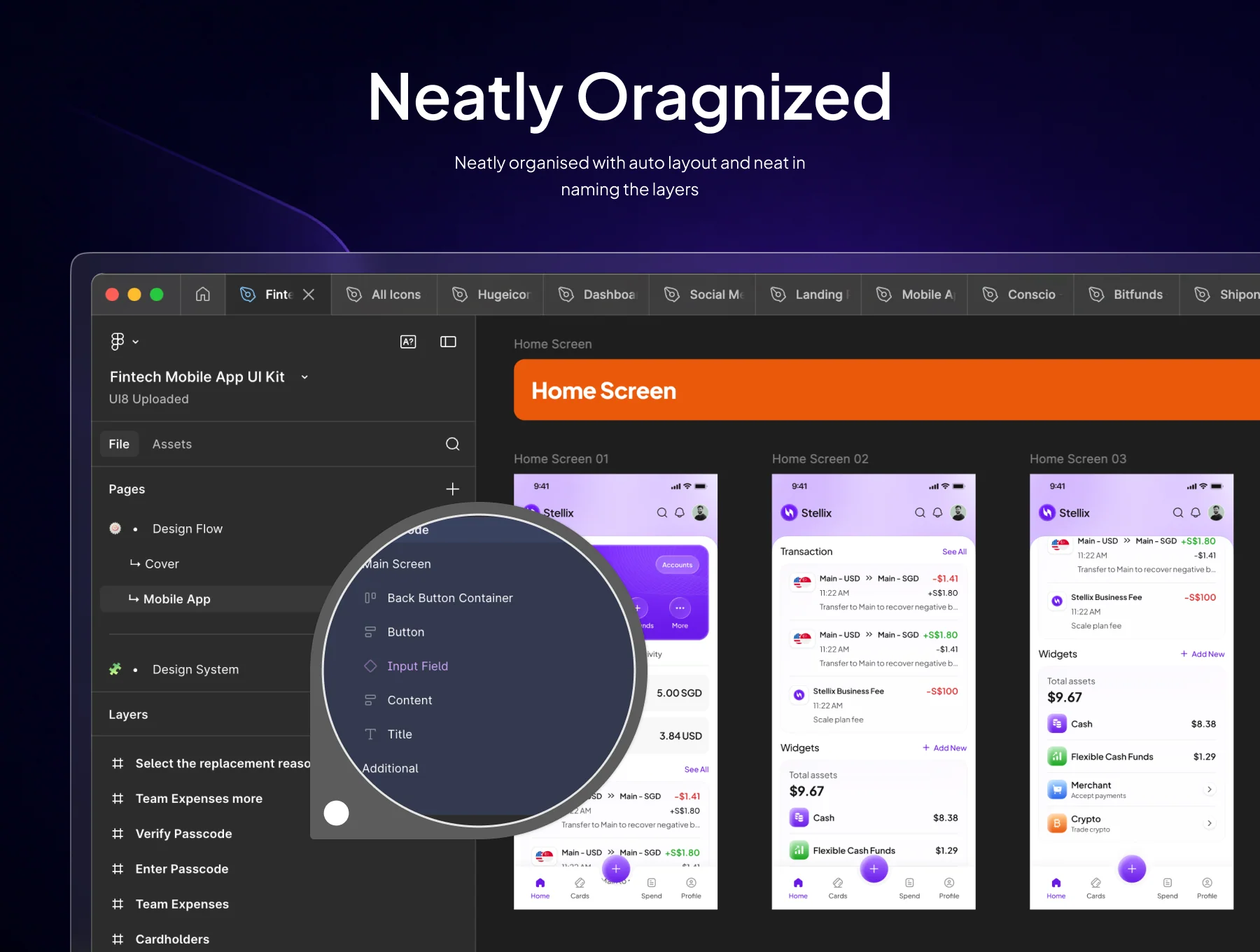 Fintech Mobile App UI Kit 4