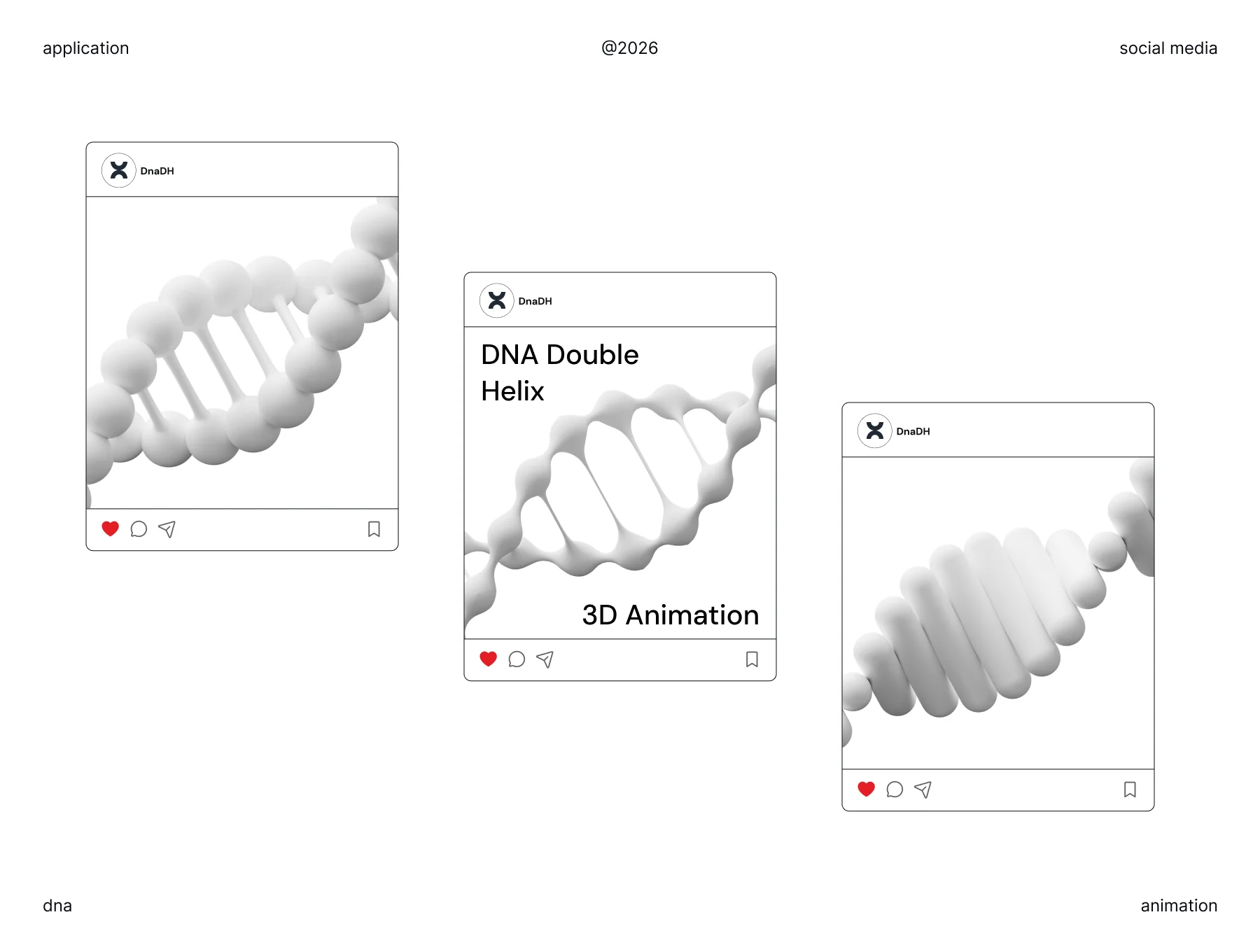 DNA Double Helix 3D Animation 3