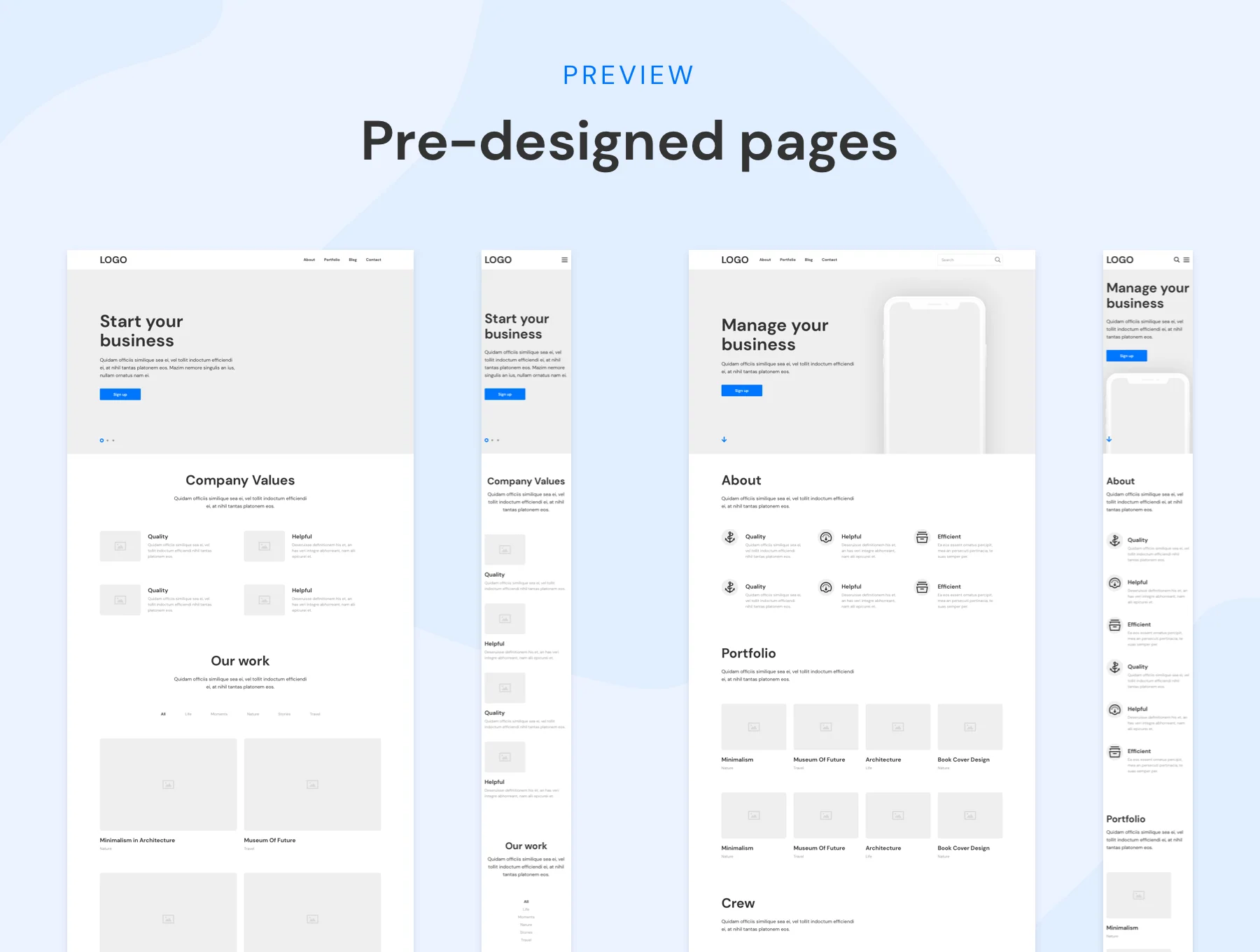 DOB – Desktop & Mobile Wireframe UI Kit 5