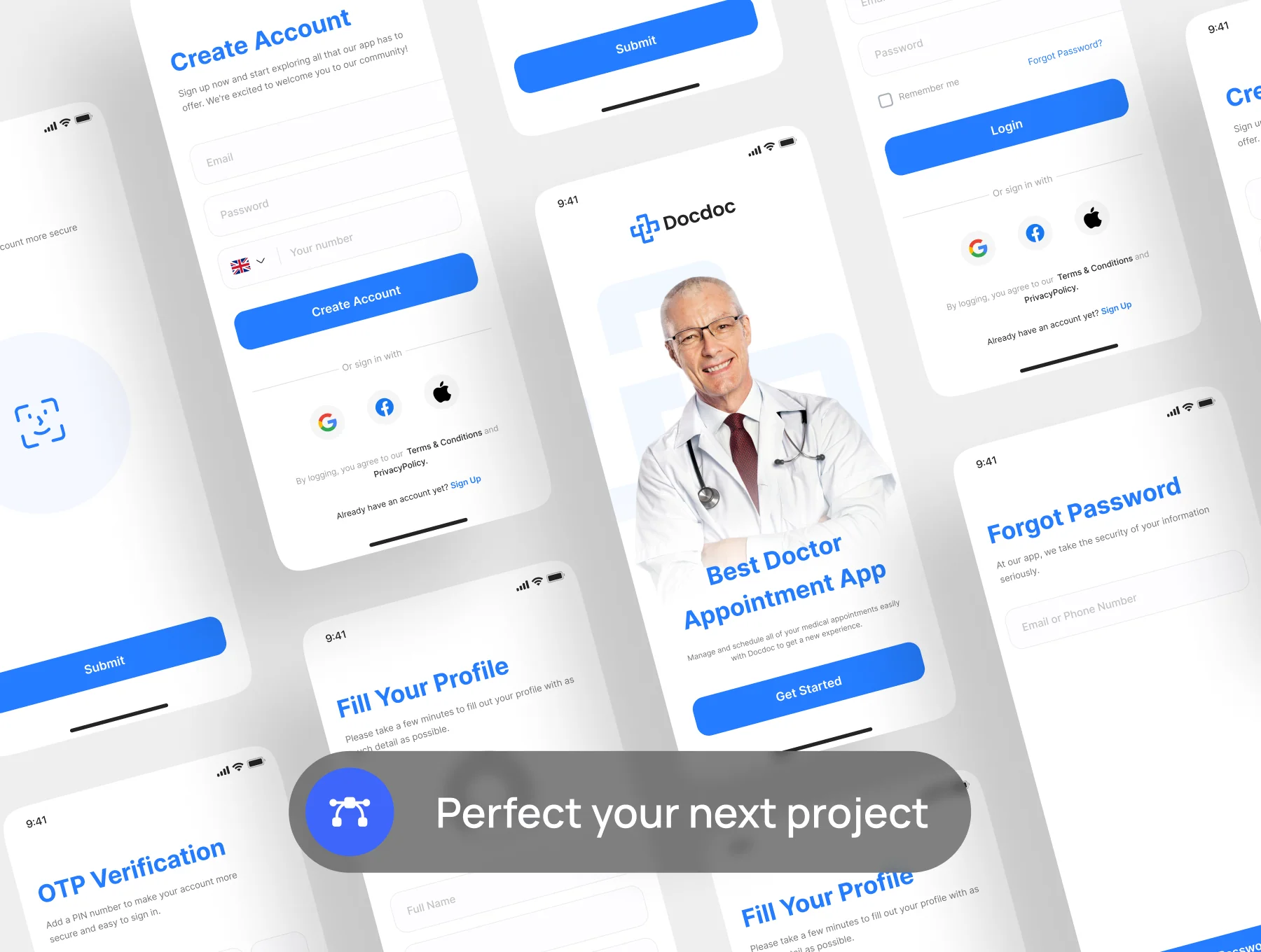 Docdoc - Doctor & Health Care UI KIT 6