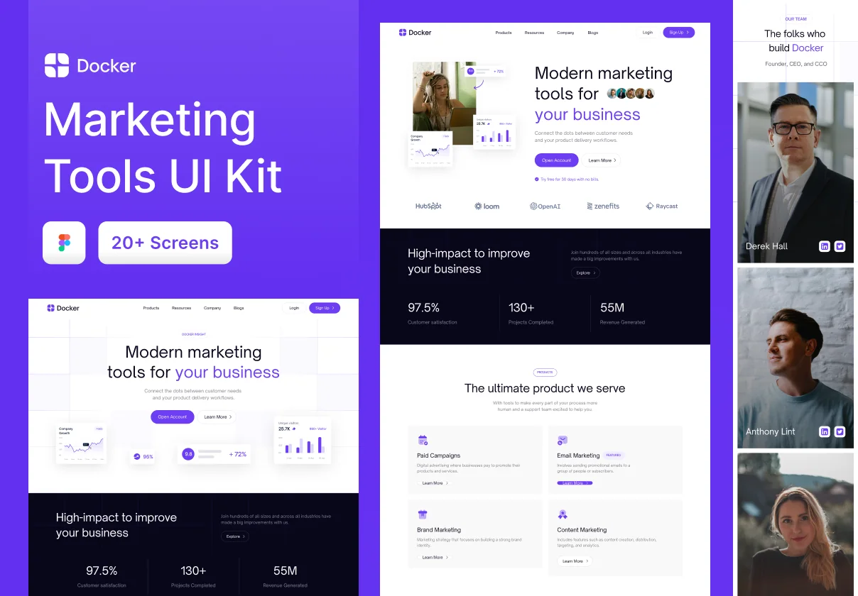 Docker - Marketing Website UI Kit
