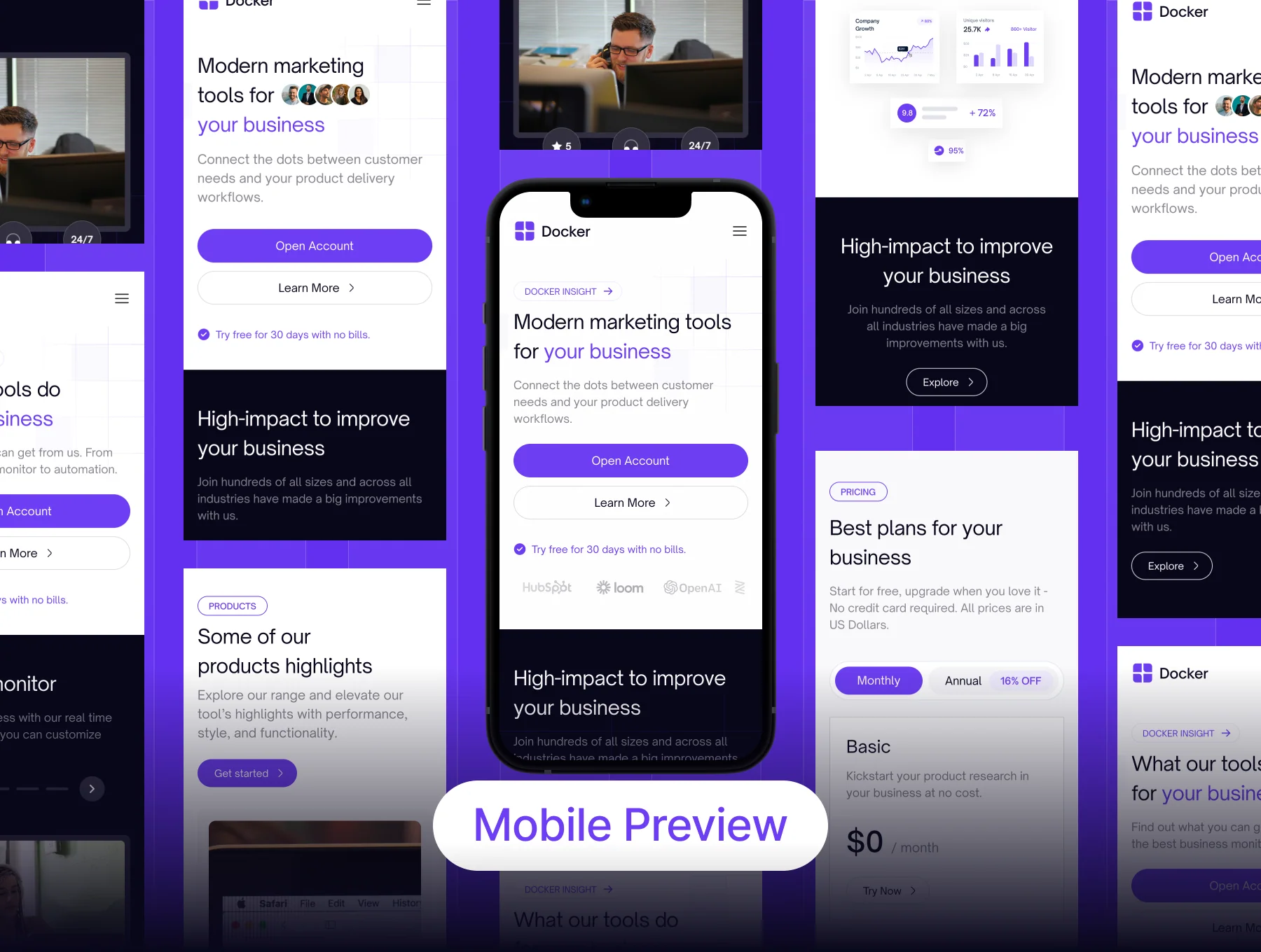 Docker - Marketing Website UI Kit 6