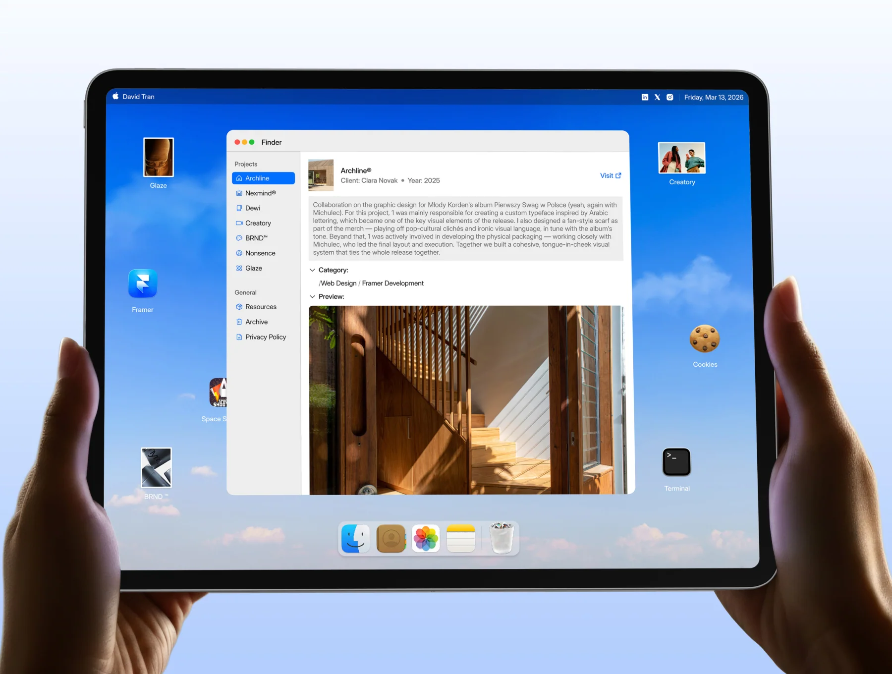 Dockfolio — MacOS Portfolio Experience 2