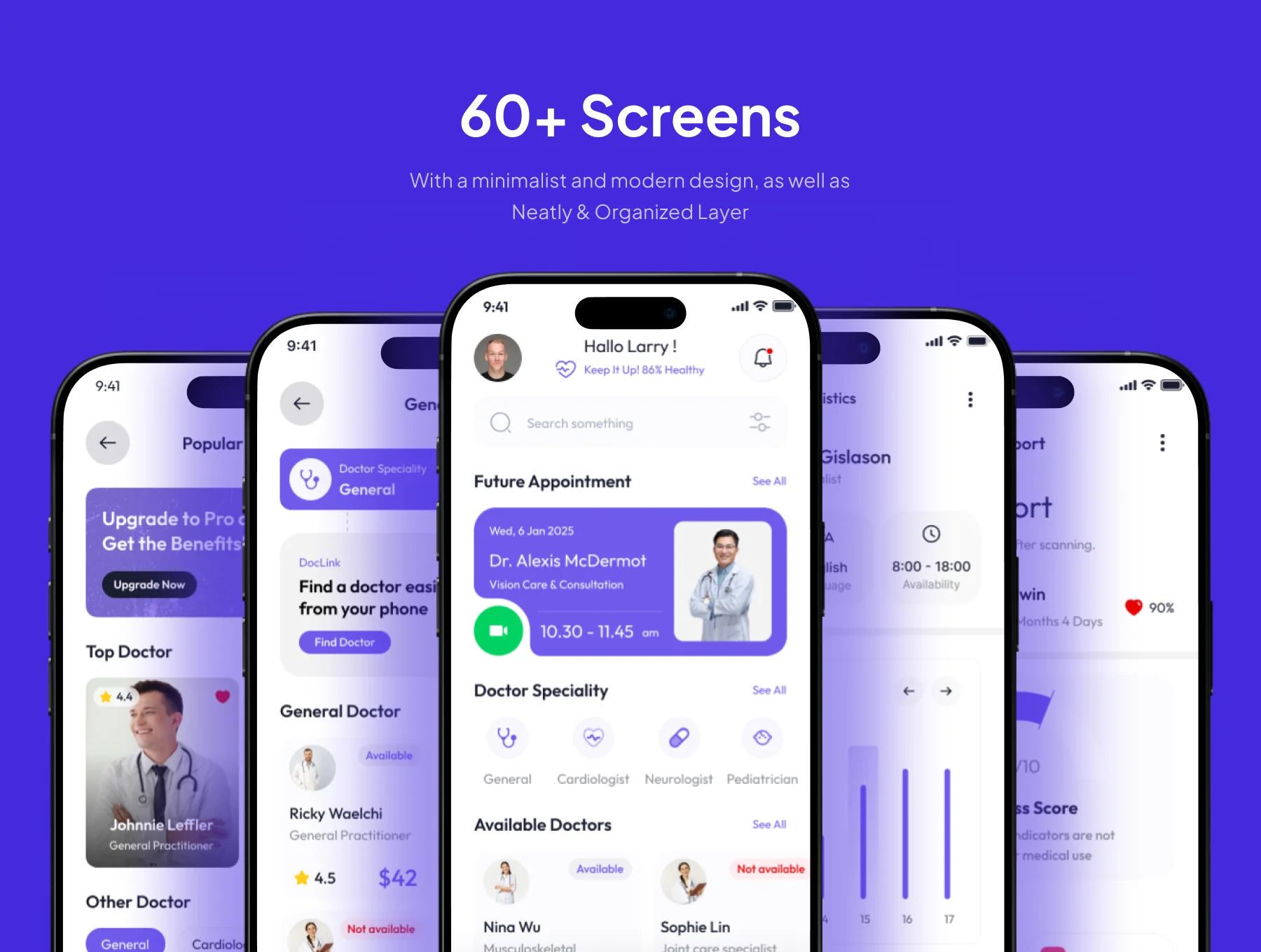 DocLink - Medical & Health Mobile App UI Kit 3