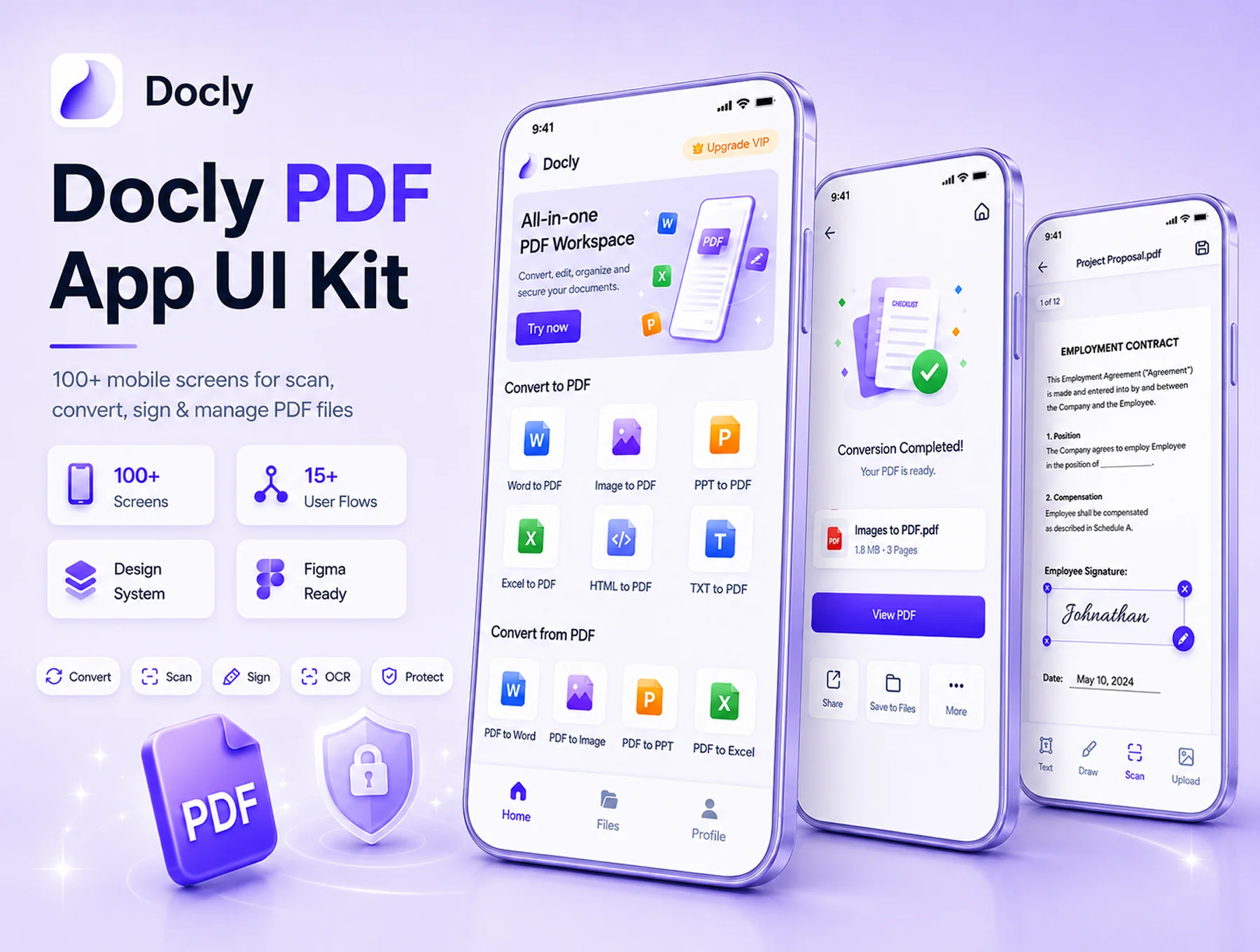 Docly — PDF App UI Kit for Mobile