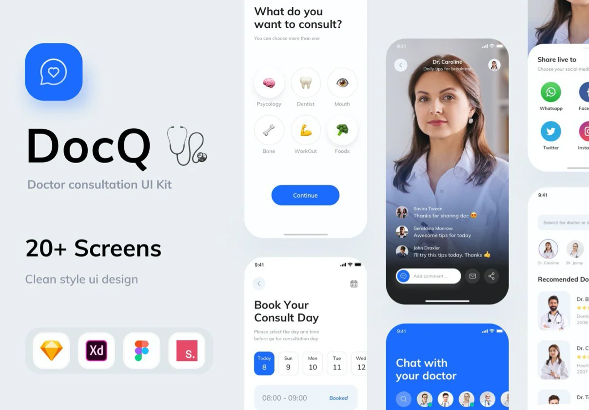 DocQ - Doctor Consultation UI KIT