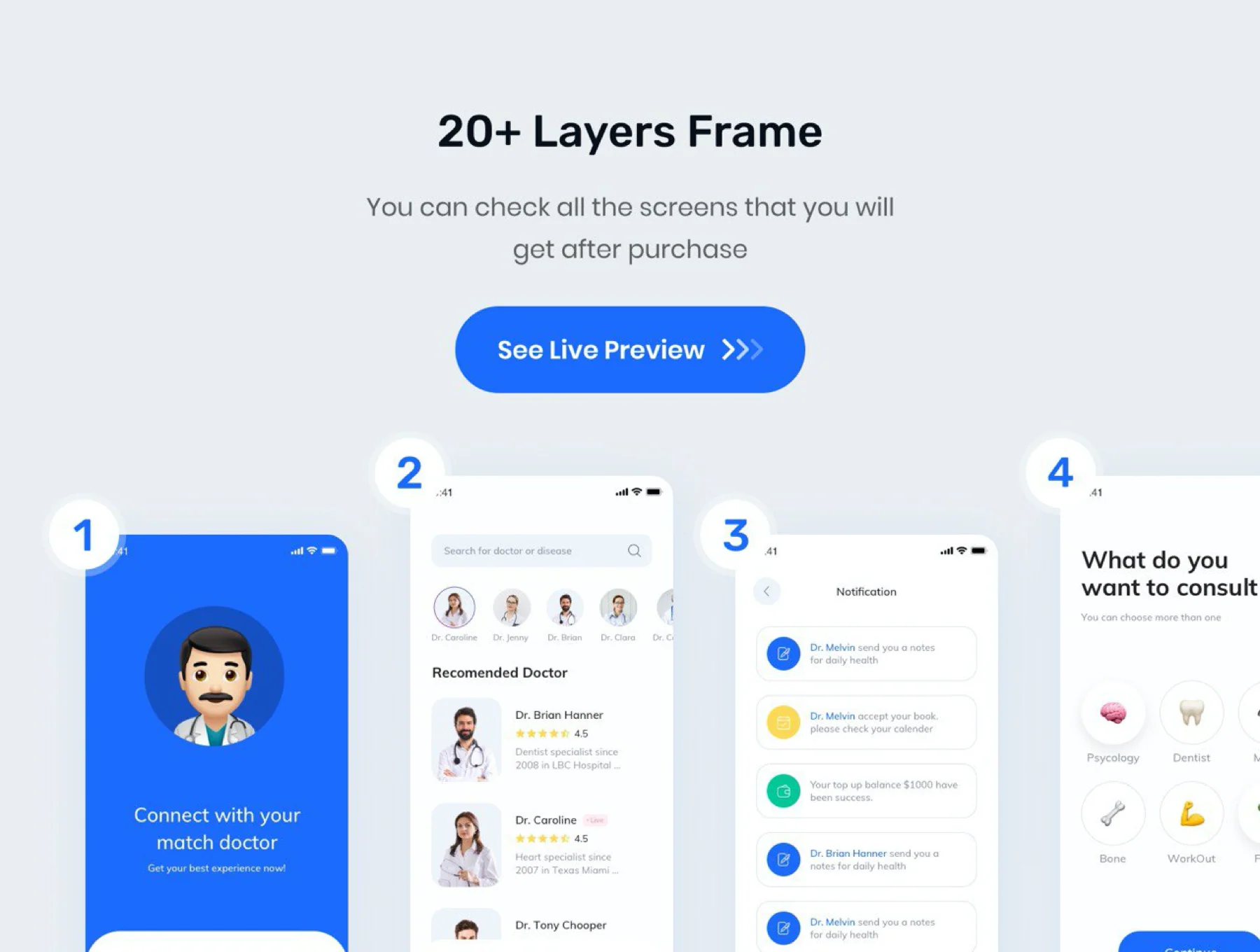 DocQ - Doctor Consultation UI KIT 4