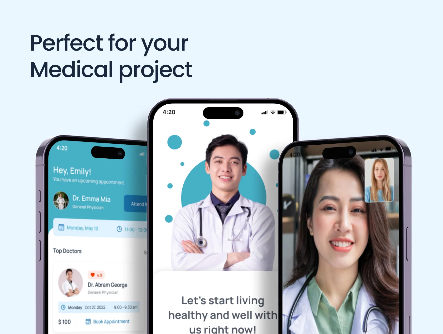Medicina - Online Doctor Appointment App UI Kit 3
