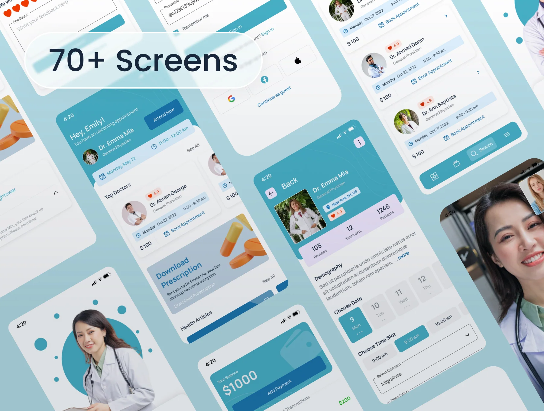 Medicina - Online Doctor Appointment App UI Kit 5