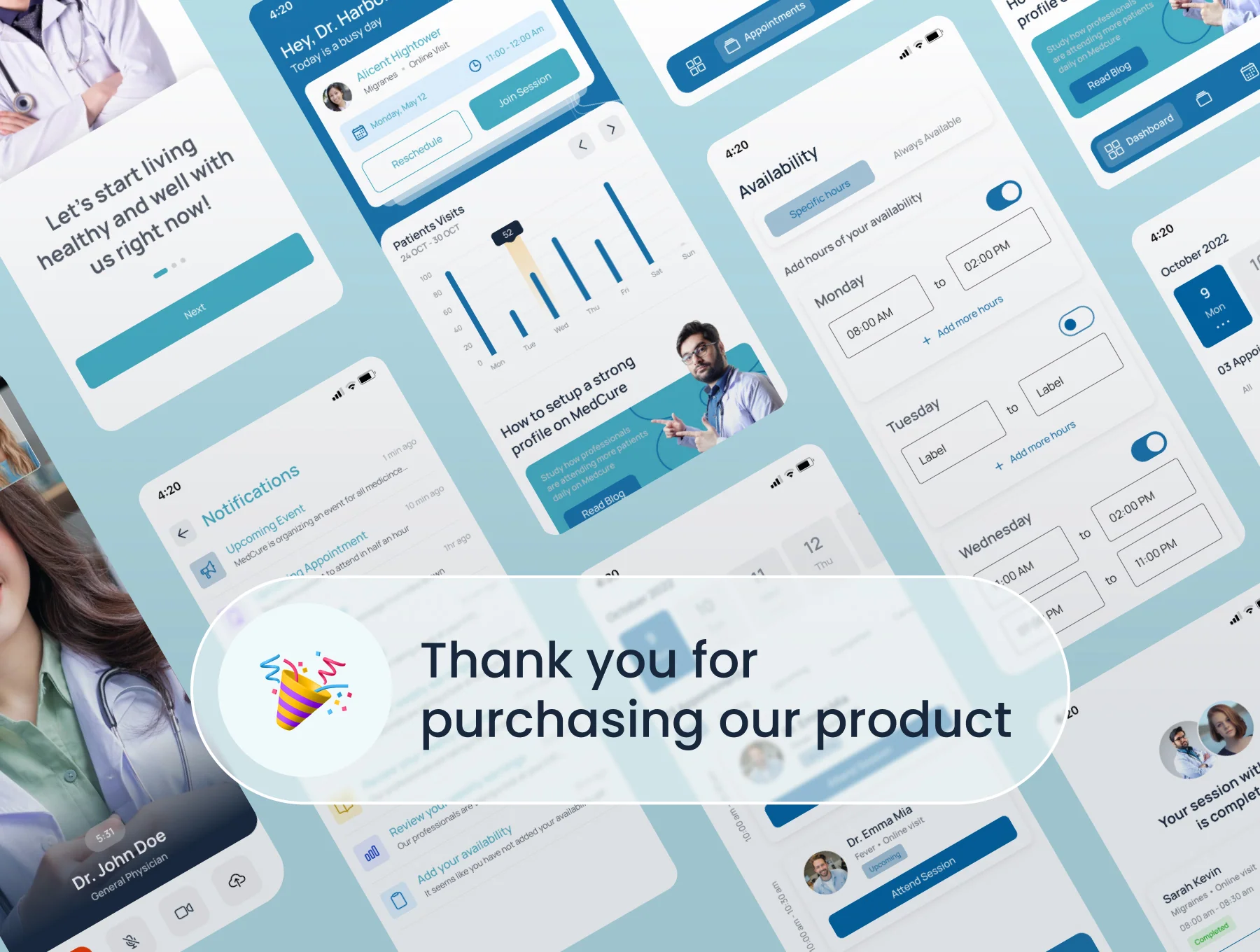 Medicina - Online Doctor Appointment App UI Kit 6