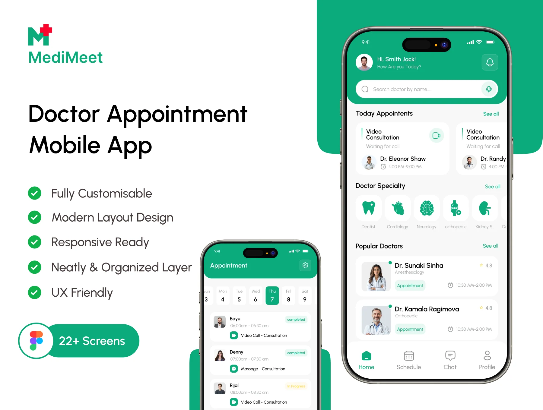 Doctor Appointment | Mobile App UI/UX Design Kit